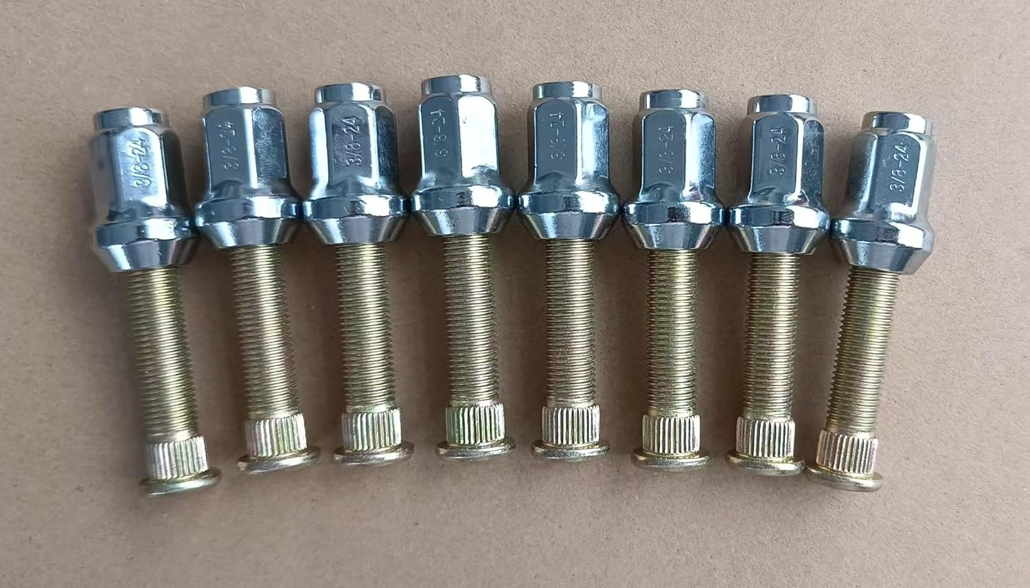 (3/8-24 * 1.75") Front Wheel Studs Bolts 7517871 with Lug Nuts Replacement for 2011-2014 Polaris RZR 900 UTV; RZR 4 800 2010-2014