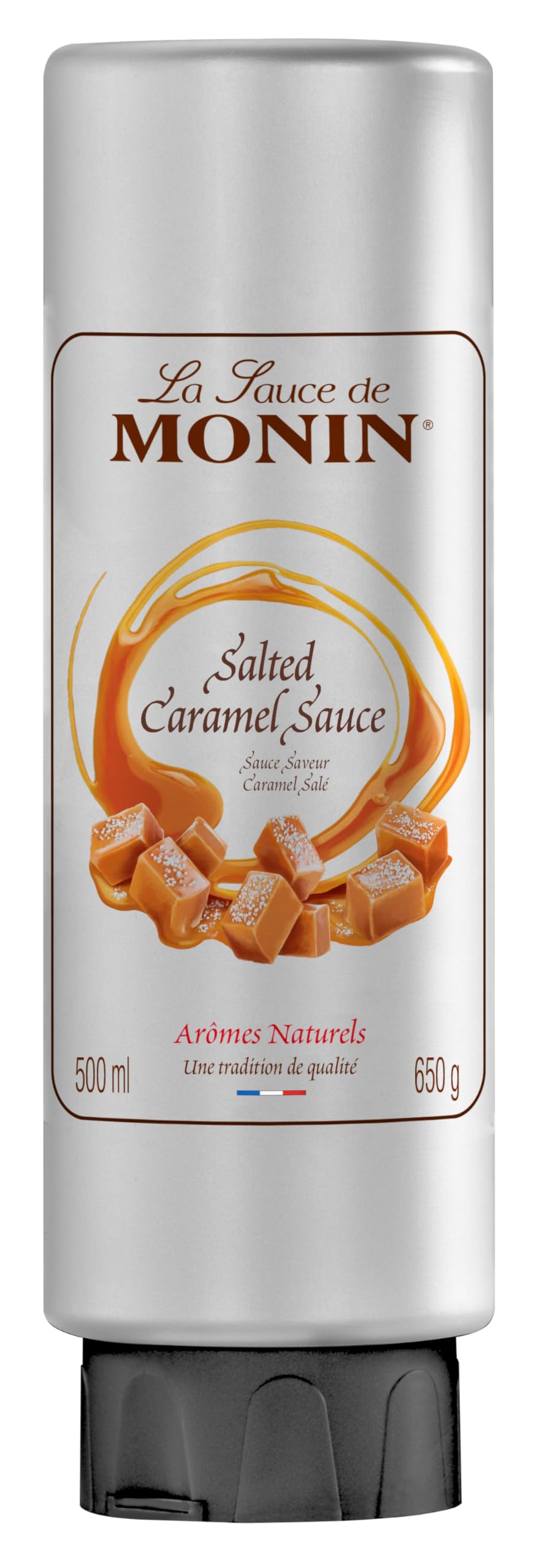 Monin Sauce Salziger Karamell (6 x 500 ml) - für Desserts und Getränke mit natürlichem Geschmack und ohne künstliche Zusätze