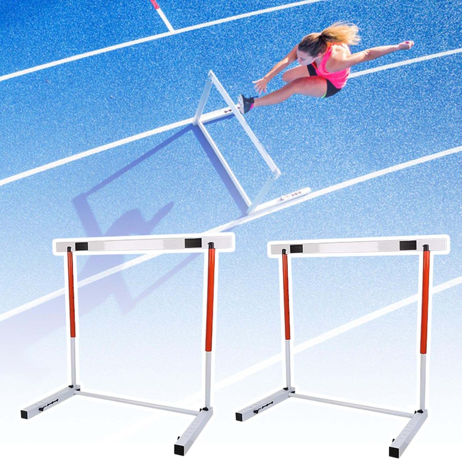 Ostacoli da allenamento per velocità e agilità, altezza regolabile per allenamento su pista e campo, ideale per atleti di tutte le età