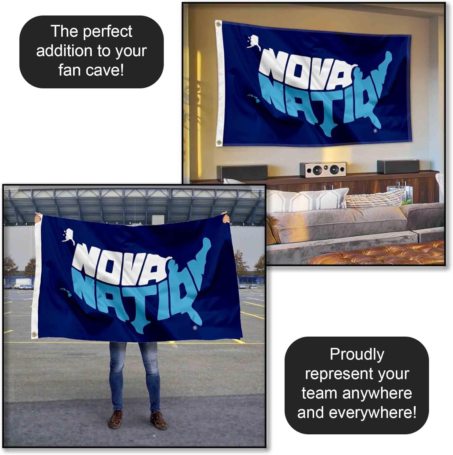 Villanova Wildcats Nova Nation Flag