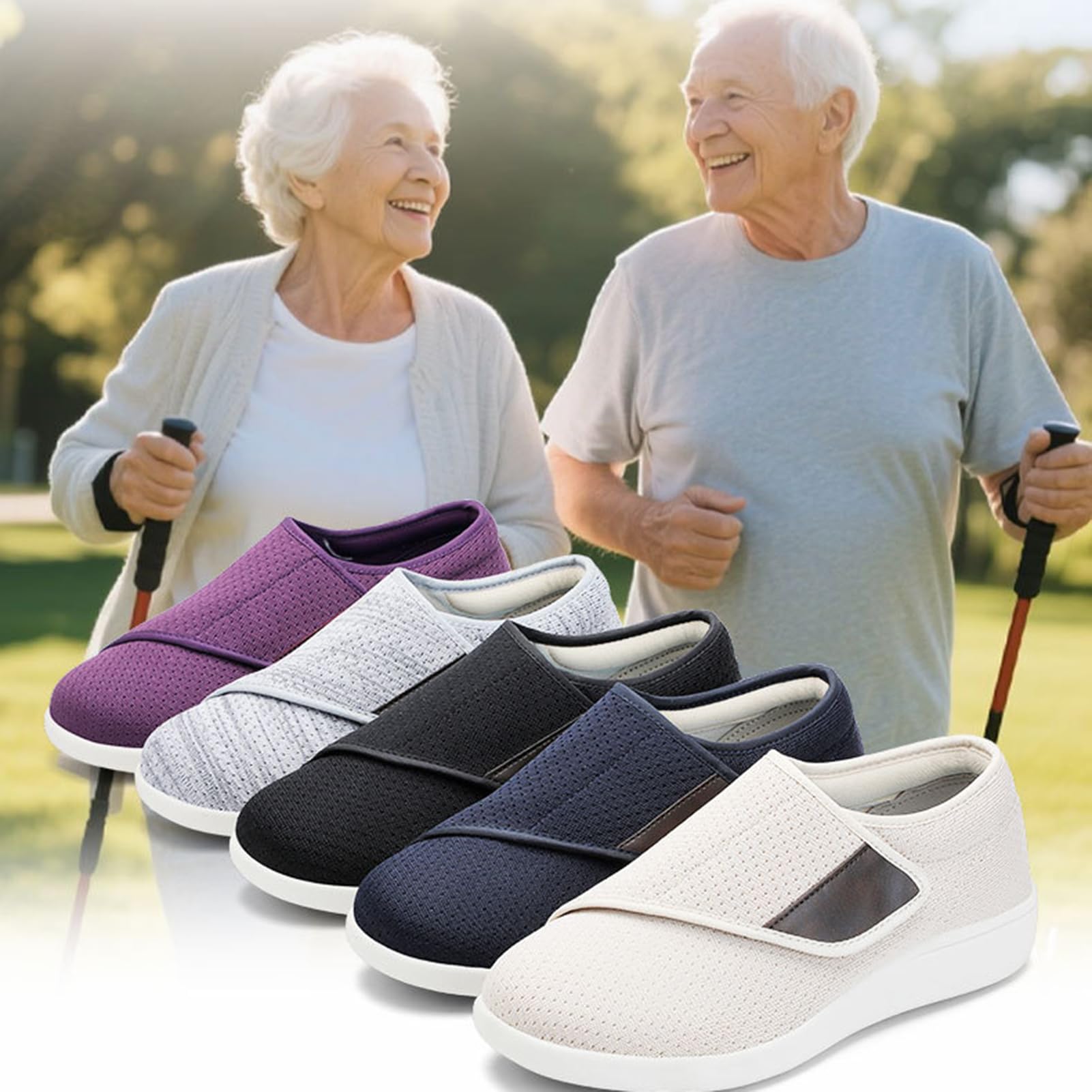 Scarpe Diabetici Uomo Donna Calzature Alluce Valgo, Scarpe Ortopediche Terapeutiche, Scarp Casual Ammortizzate Ad Aria, Ciabatte Estive Anziani Piedi Gonfi Uso Interno Ed Esterno