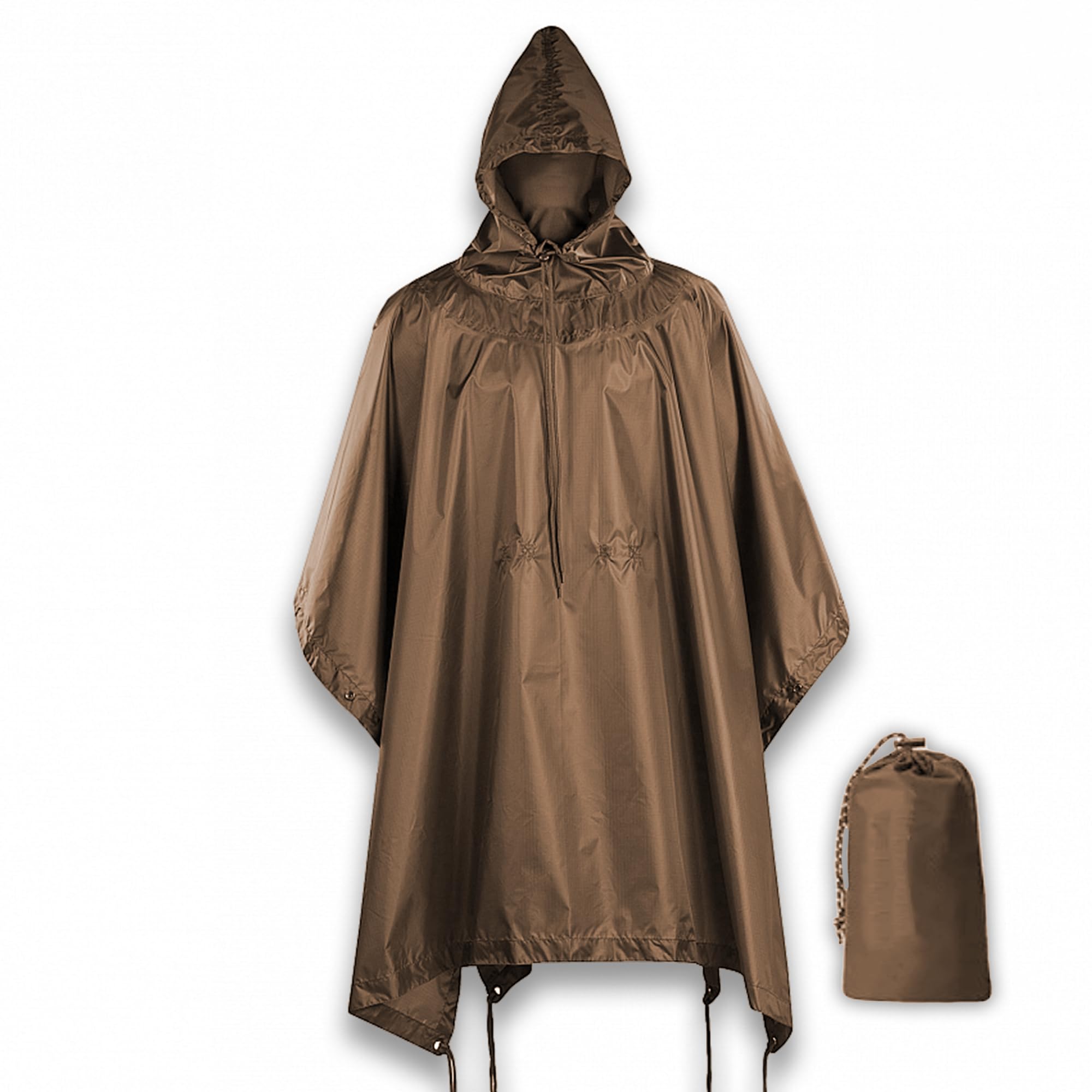 M-Tac Tactical Rain Poncho - Army Military Poncho Shelter - Waterproof Ripstop Camping Hiking Outdoor Hunting Rain Ponchos