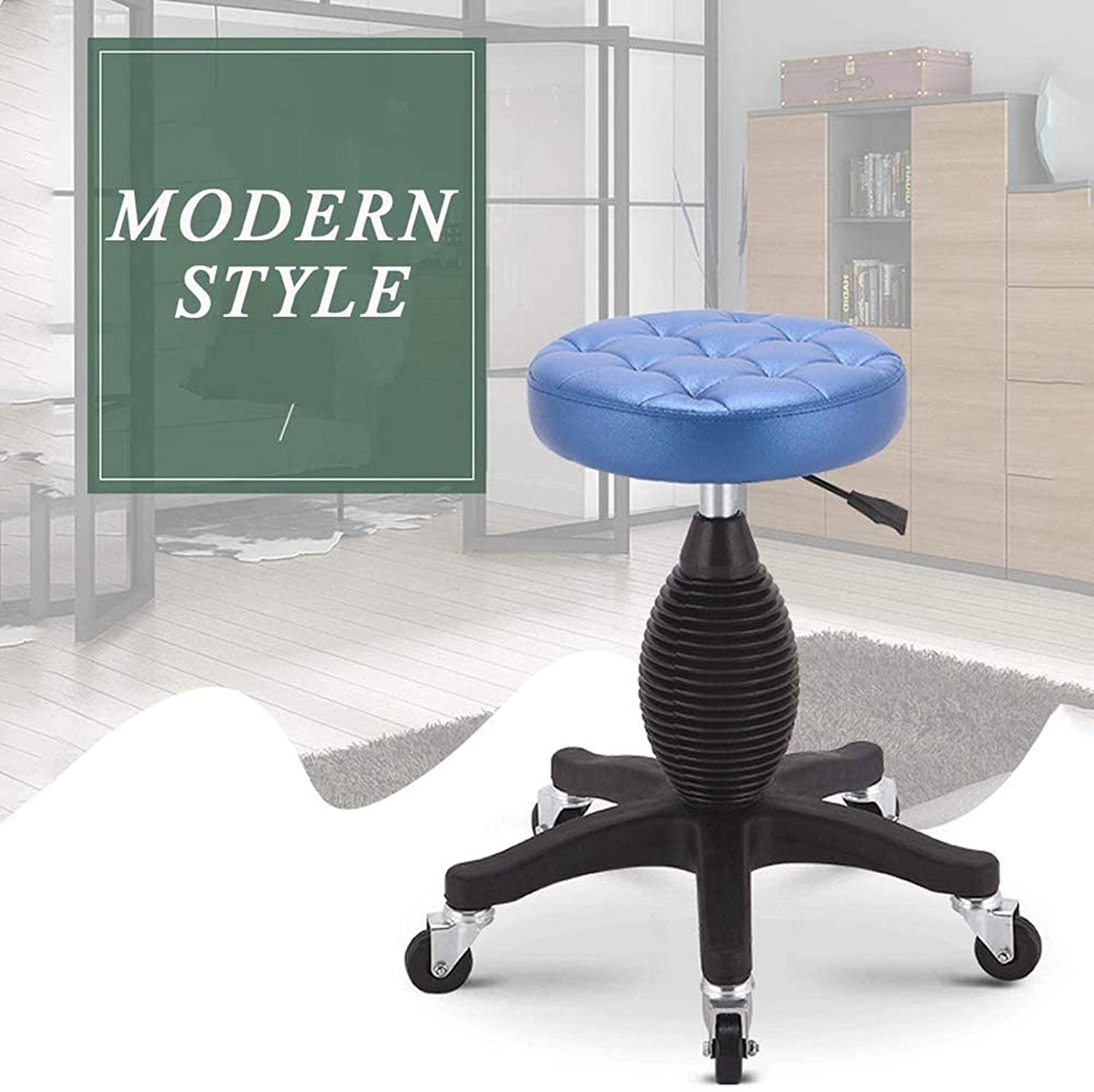 Salon Dienblad met wielen, aluminium trolley, beautytrolley, instelbare hoogte, rolling salon lade met 360 graden zwenkwielen voor tandarts, kappercart (zwart zonder rek