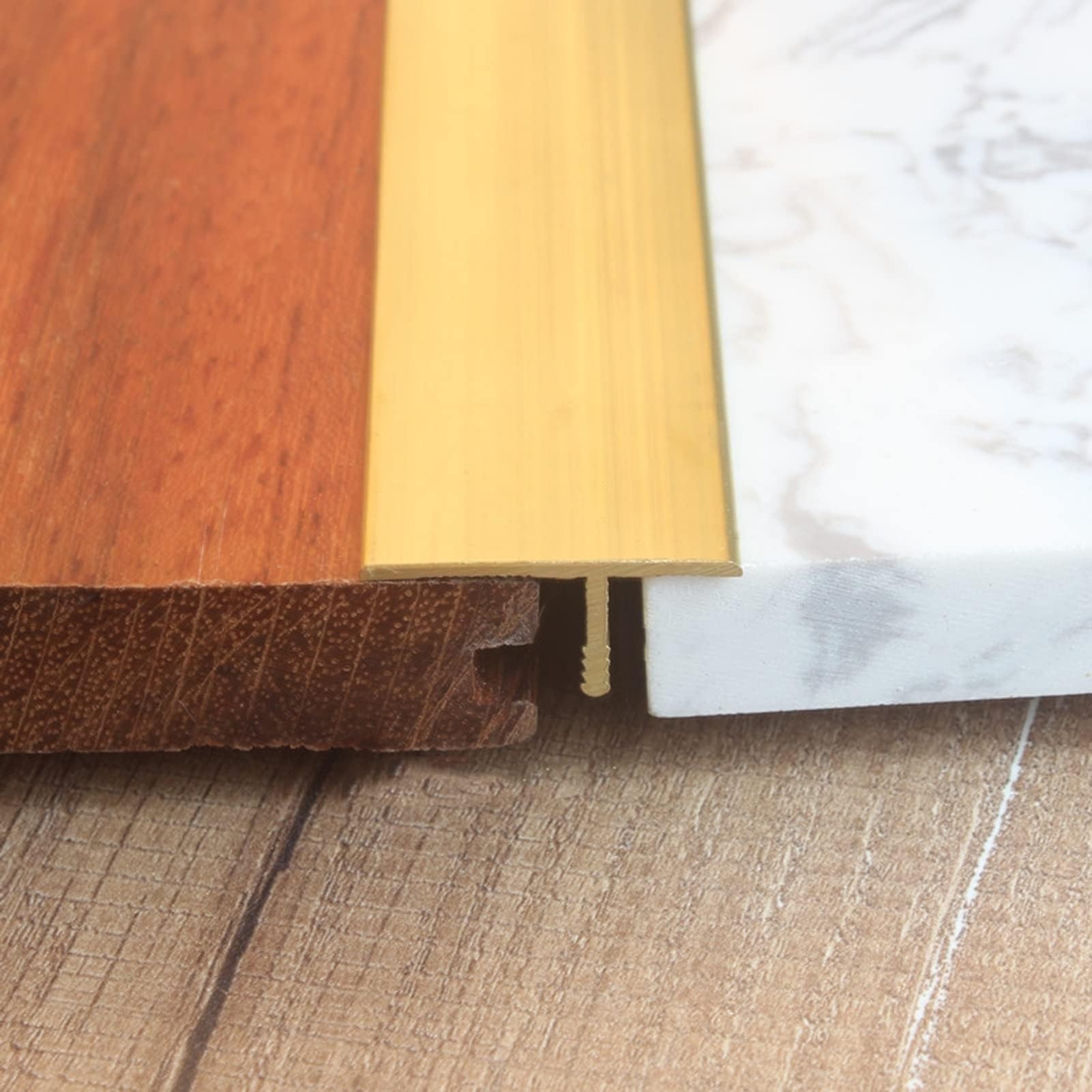 Tophacker Transition Strip Brass Flooring Transition Strips Minimalist, Multi-Functional Decorative Strips, Gap Covering Seam Binder, Wood to Carpet/Laminate to Tile