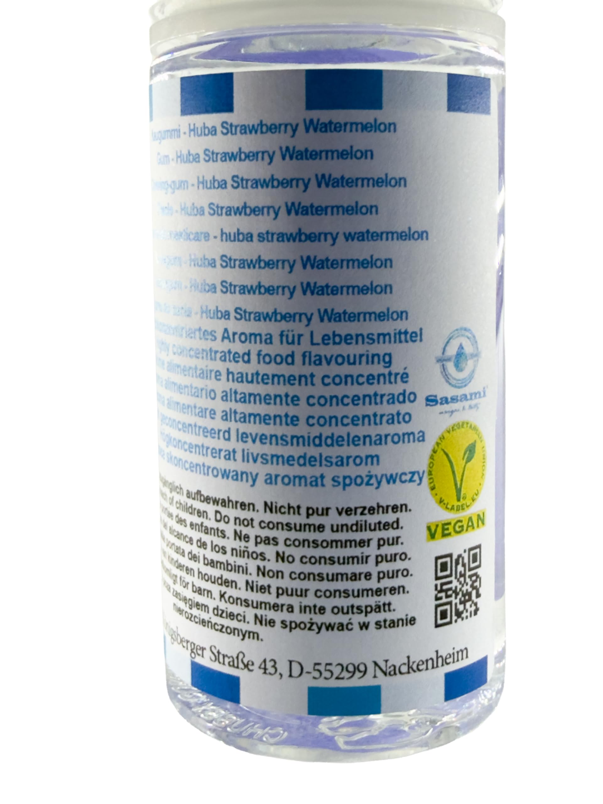 Kaugummi - Huba Strawberry Watermelon Aroma Konzentrat - Vegan - Sasami - 100ml