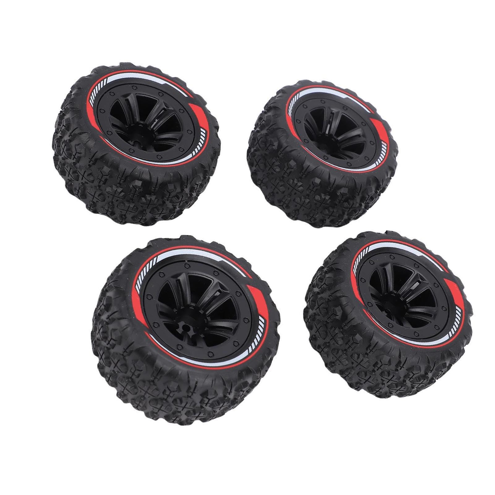 4PCS Scale Offroad Opony 12 Mm Hex RC Car Crawler Wheels Opony Ustaw Akcesoria dla Samochodu 1/14 1/16 RC (BLACK)