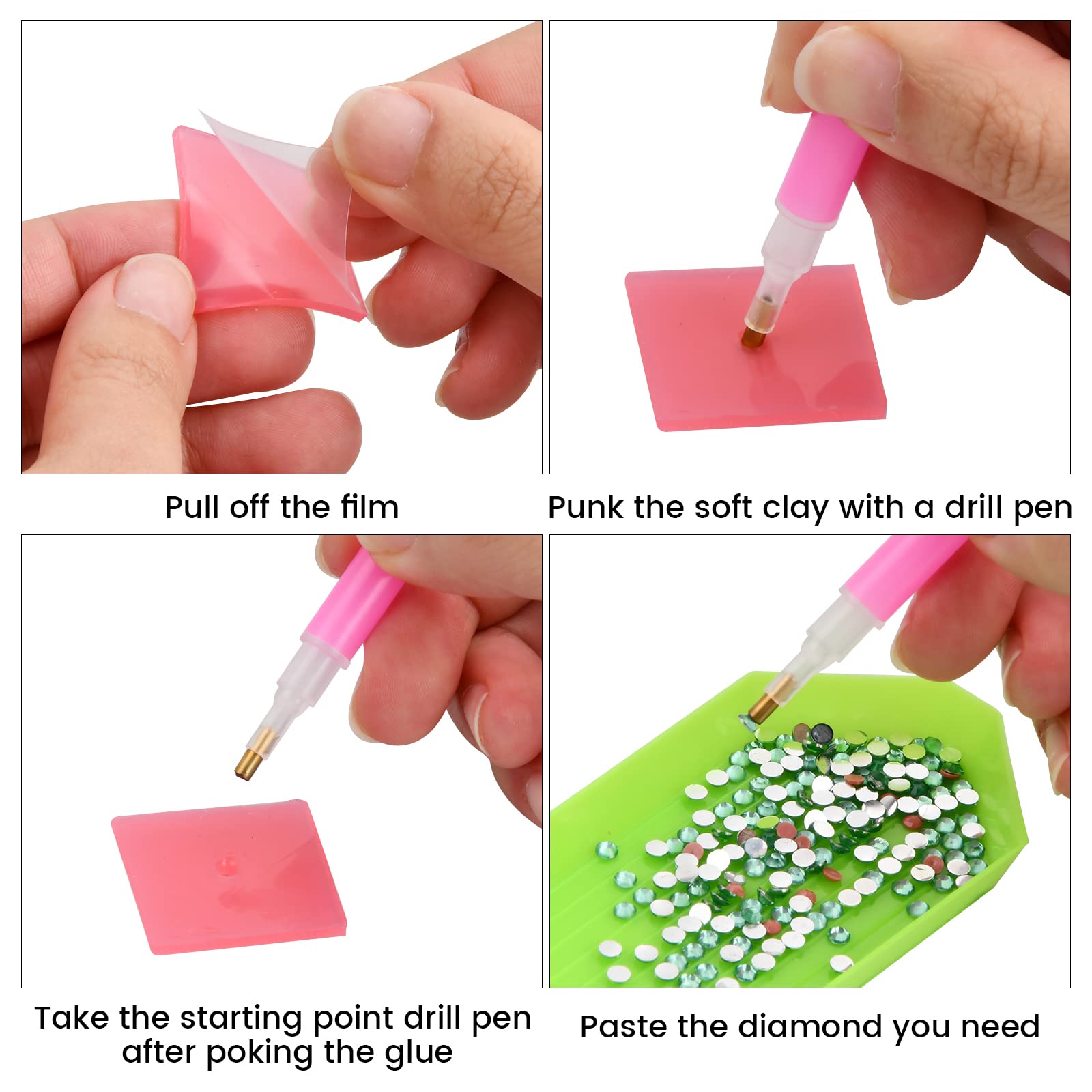 Pack Of 24 Diamond Art Glue Clay, Diamond Painting Wax, Colorful Diamond Painting Kit With Storage Box For DIY Painting, Embroidery, And Tool Set - View #3
