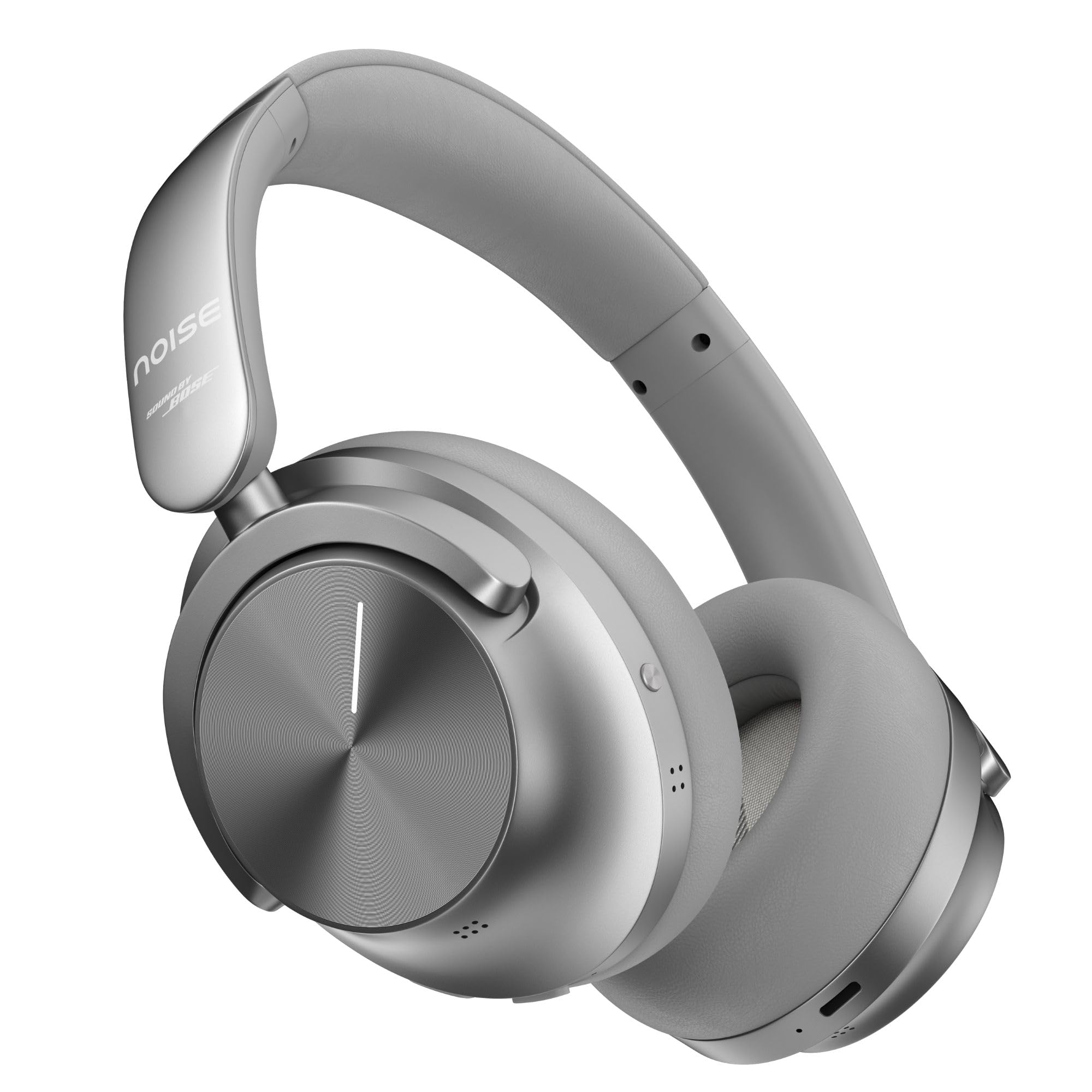Noise Master Buds Max Wireless Headphones (Silver), 60H Playtime