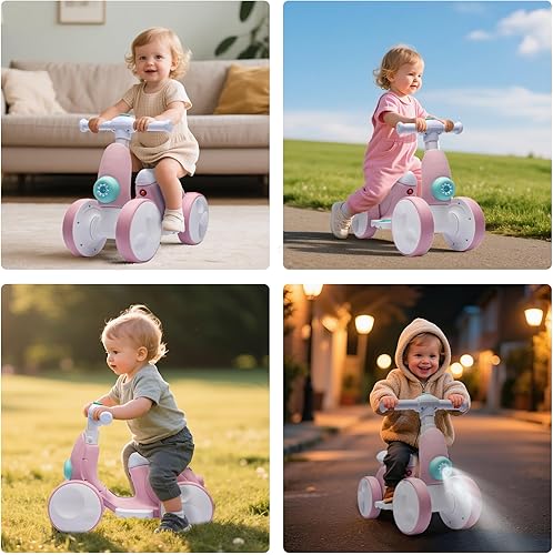 Miniatura 7 de Electric Baby Balance Bike with Bubble Machine for 1 Year Old Boys Girls 4 in 1 Toddler Balance Bike 12-48 Month Kids Bubble Bike Ride Toys First