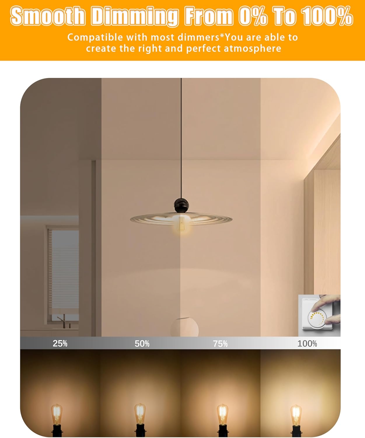 MASTERY MART Dimmable Vintage E26 LED Light Bulb, 2200K Warm White, 5.5W 60W Equivalent, Glass ST19 Edison Style, 400LM Decorative Filament Bulb, UL, Energy Star, 16 Pack