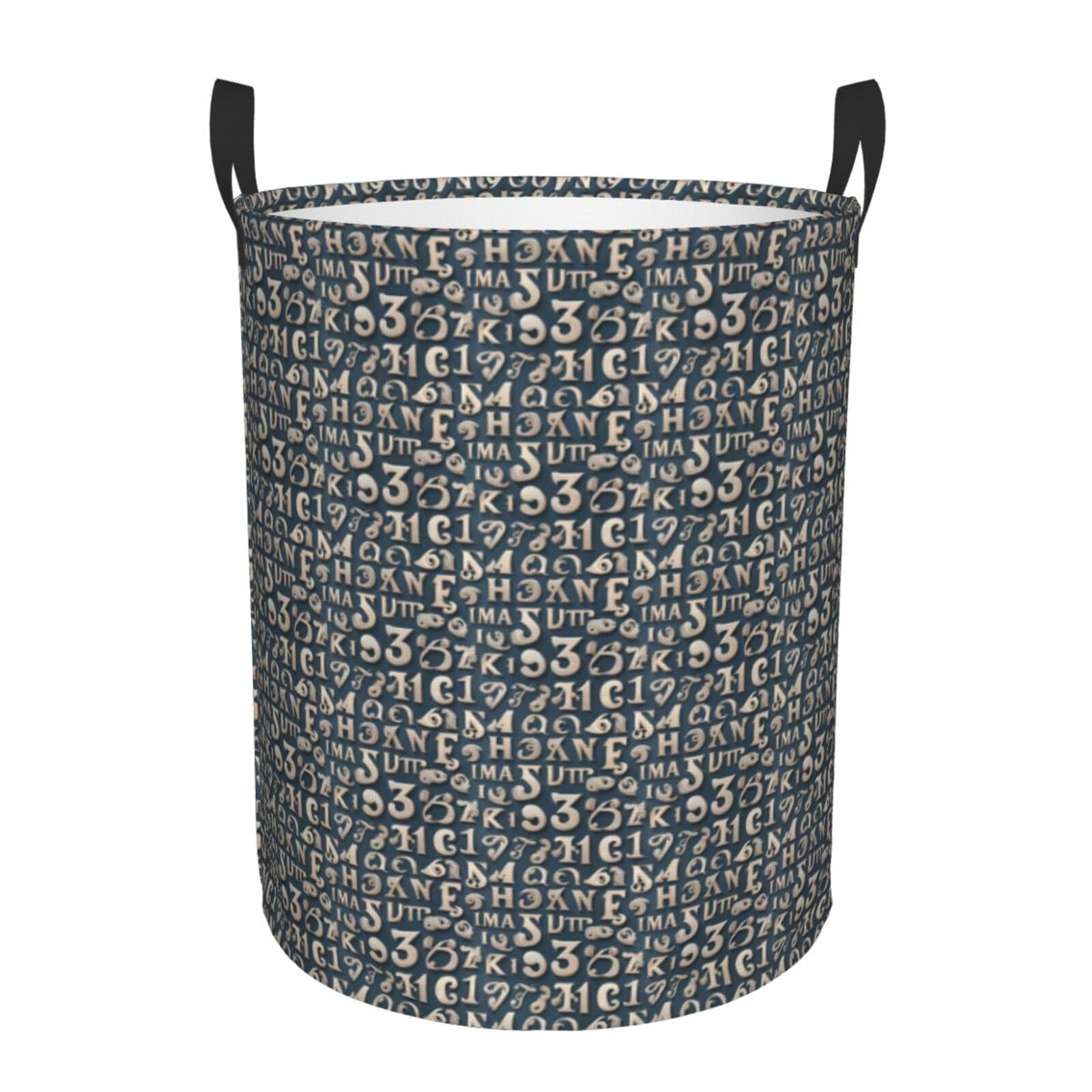 Panier à linge rond étanche avec chiffres sac de rangement pour vêtements de salle de bain