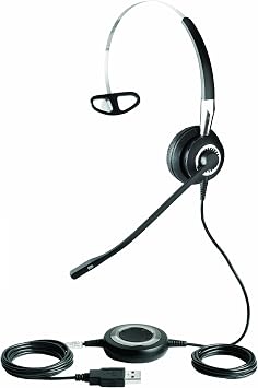 Jabra BIZ 2400 USB MS Mono Lync Optimized Corded Headset for Softphone and Mobile Phone