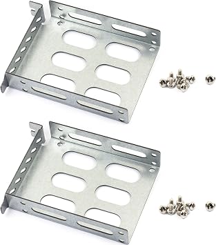2pcs 2.5" Hard Drive Tray Holder for PCI SSD HDD Metal Mounting Bracket Adapter 2U Case