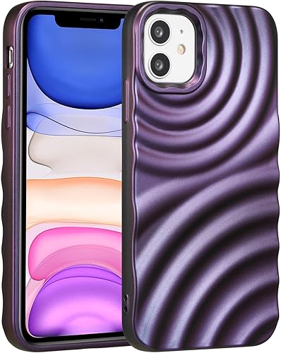 ZCDAYE Funda diseñada para iPhone 11, bonita funda para teléfono con patrón de desgarrador de agua, tacto sedoso, brillante, elegante, para mujeres