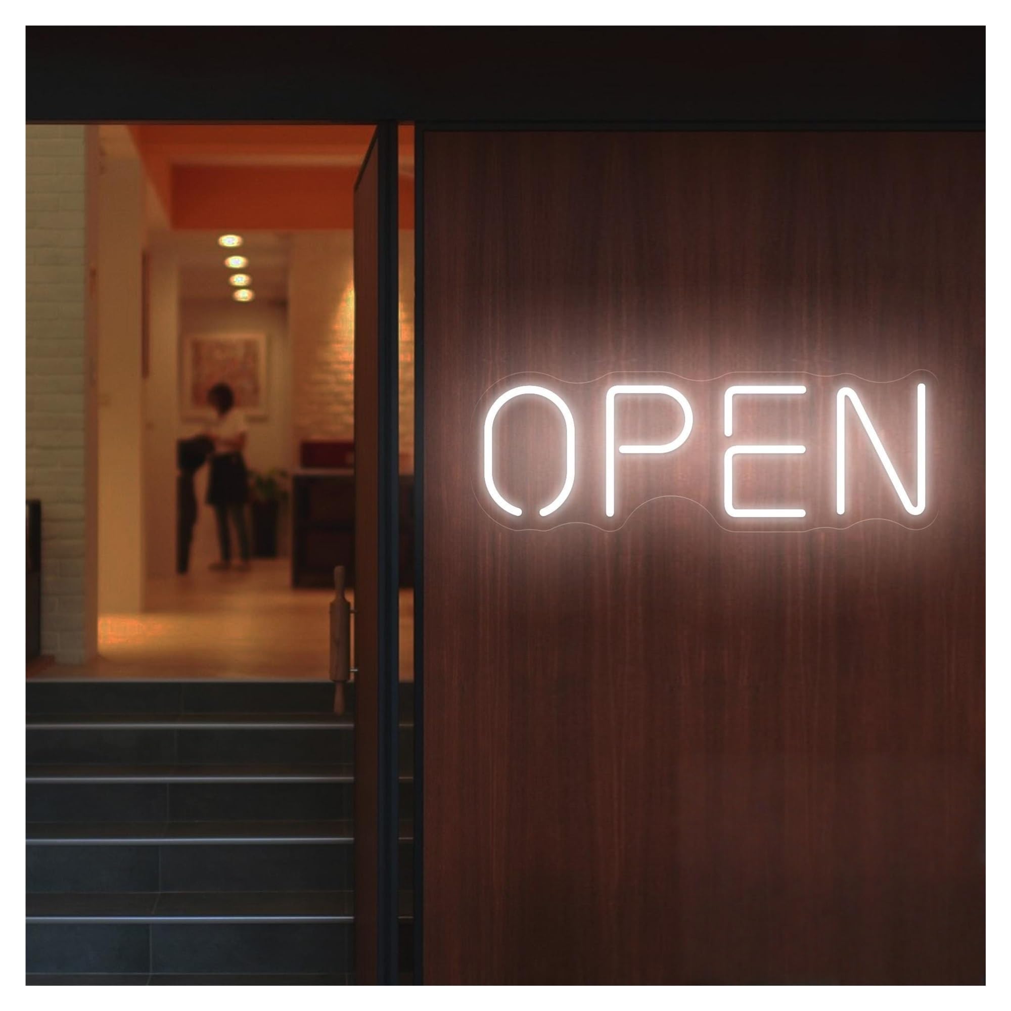 Shouxi C Sign Lamp Modern Open Sign, Neon, Light Up, Restaurant Bar Shop Wall Decor 30Cm(C)