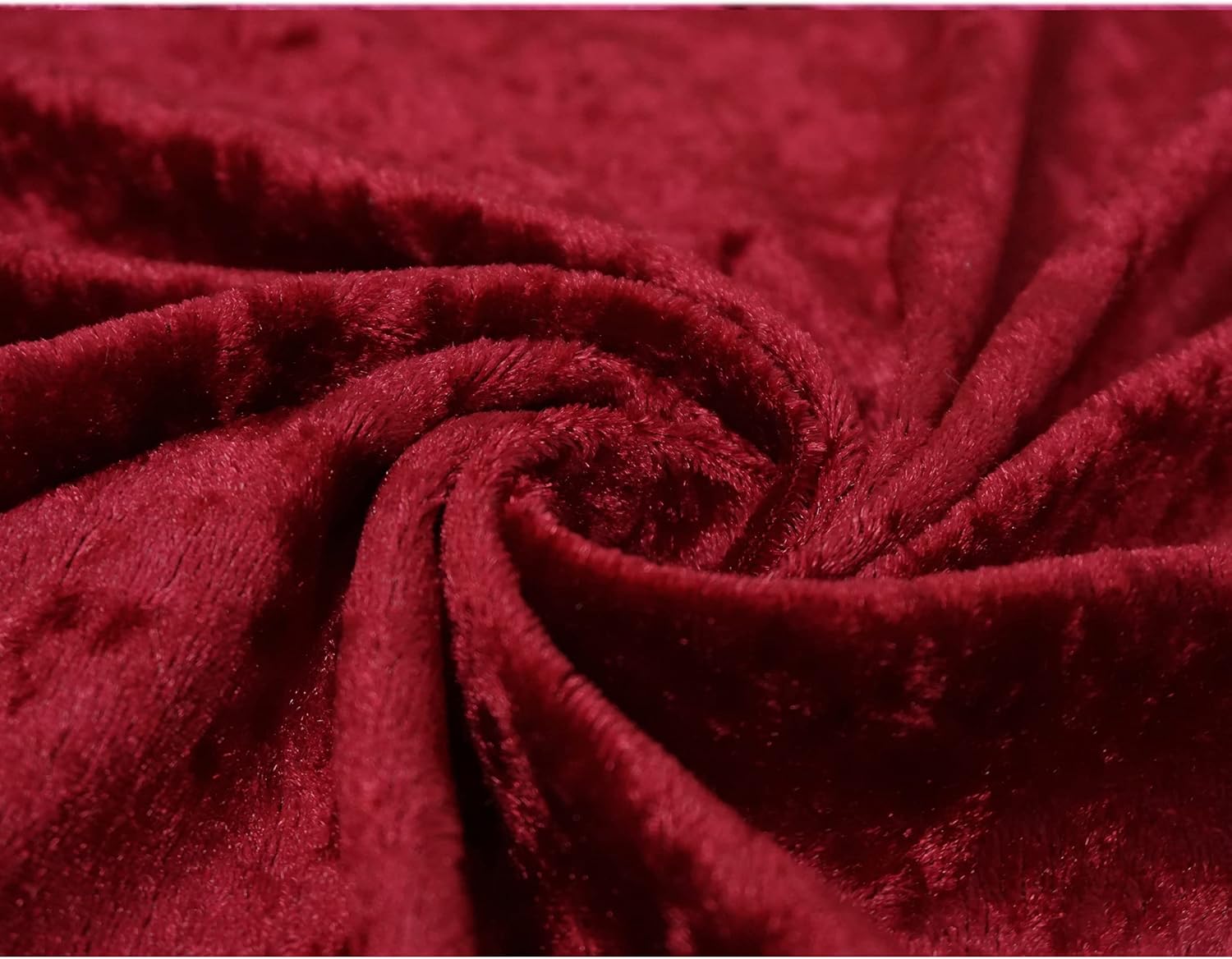 Wine Crushed Velvet Fabric Craft Stretch Velour Material Soft