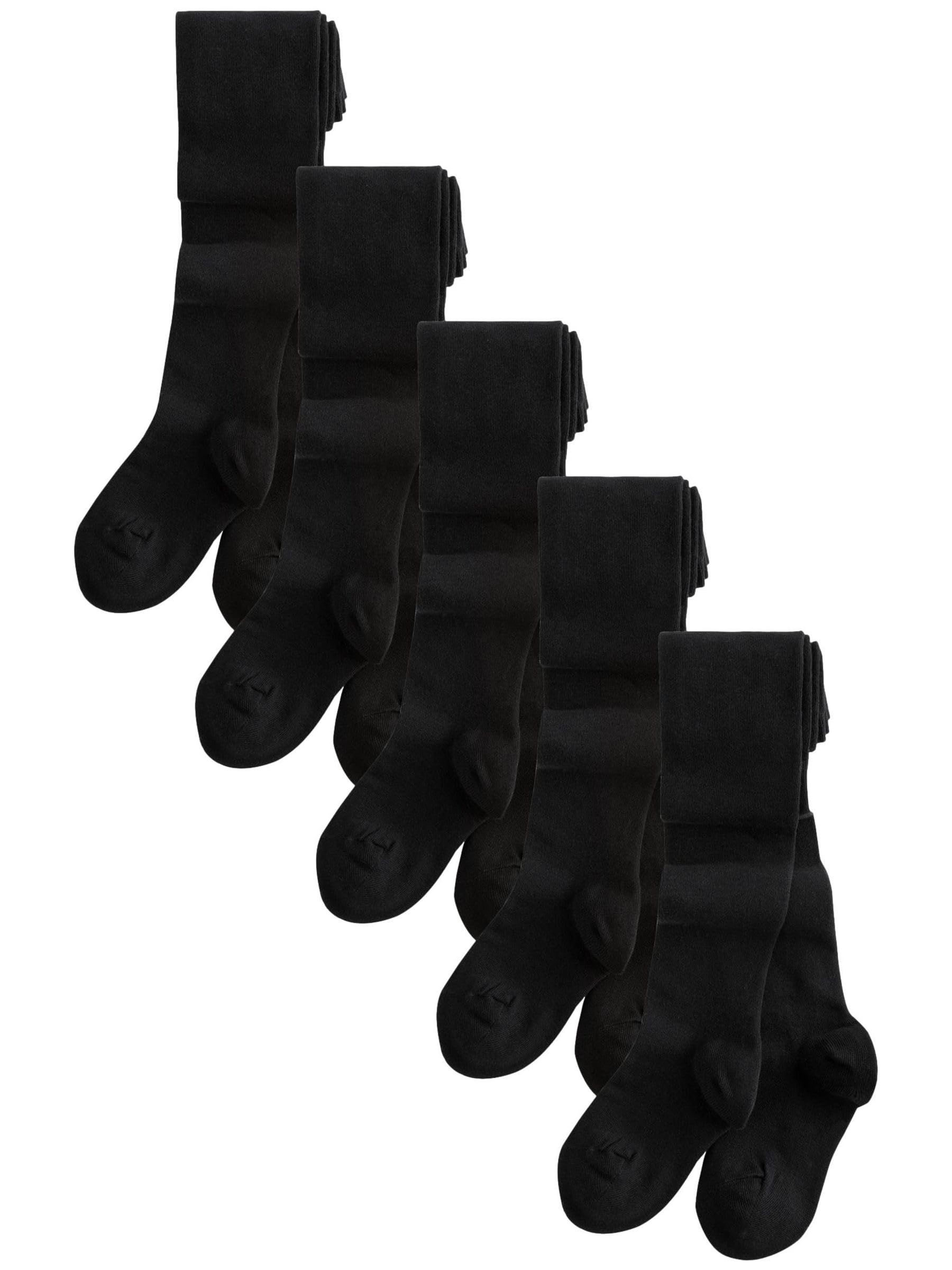 NEXT Niñas Pack de 5 pares de medias escolares con alto contenido de algodón