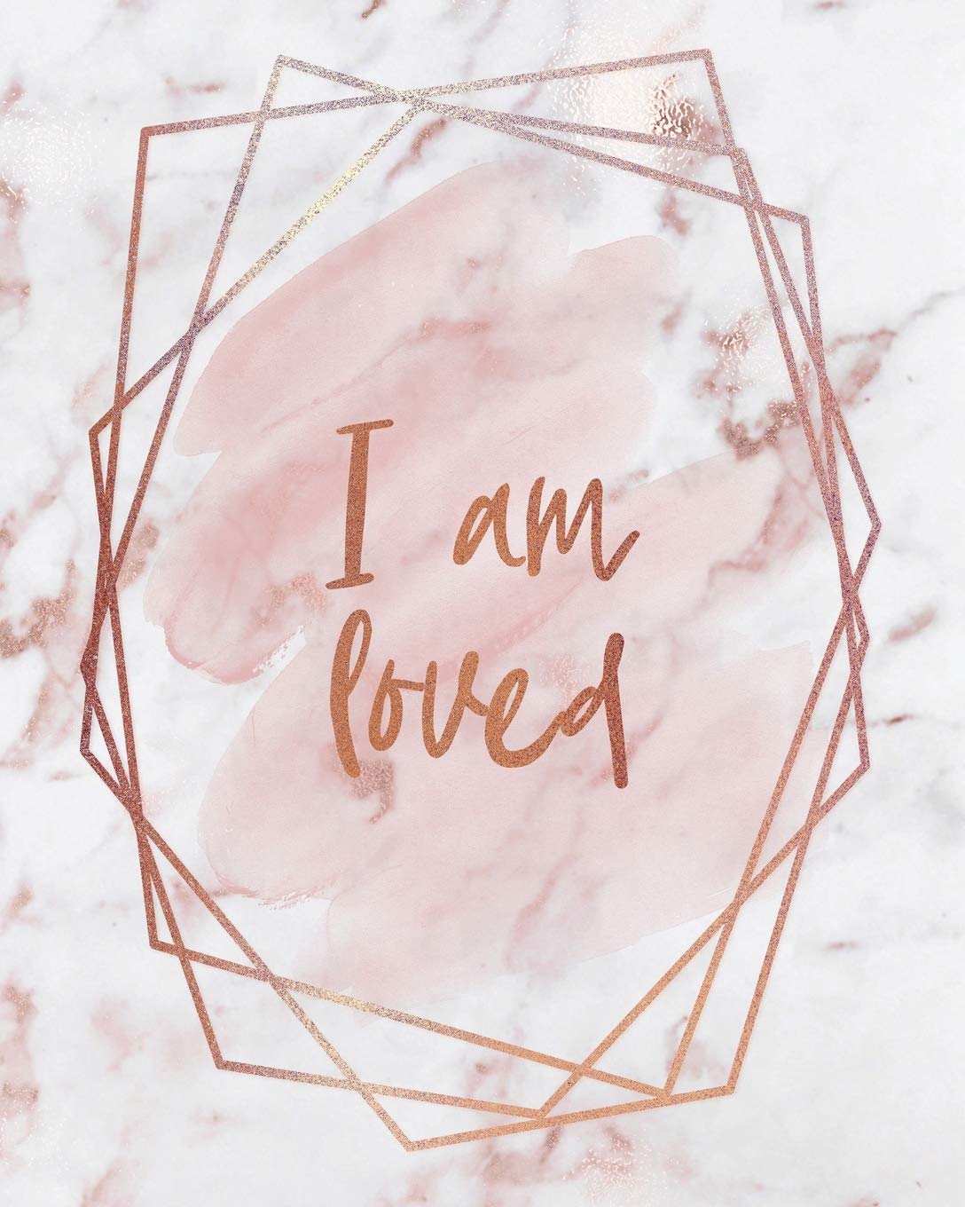 I AM LOVED NOTEBOOK: Lined Journal - 150 Pages - 8x10 inch (ROSE GOLD MARBLE INSPO JOURNALS)