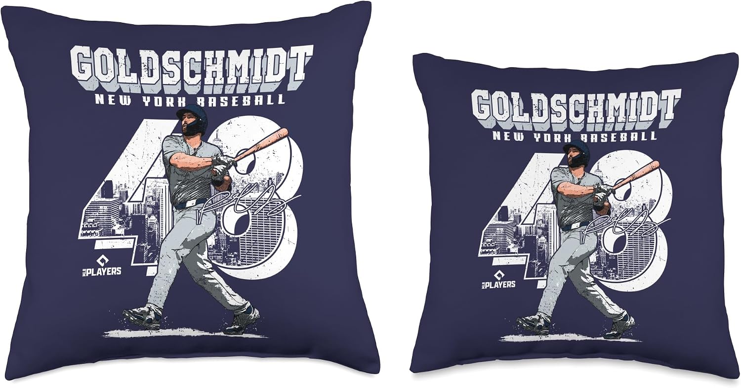Paul Goldschmidt | New York Y Baseball Players | MLBPGO206M Throw Pillow
