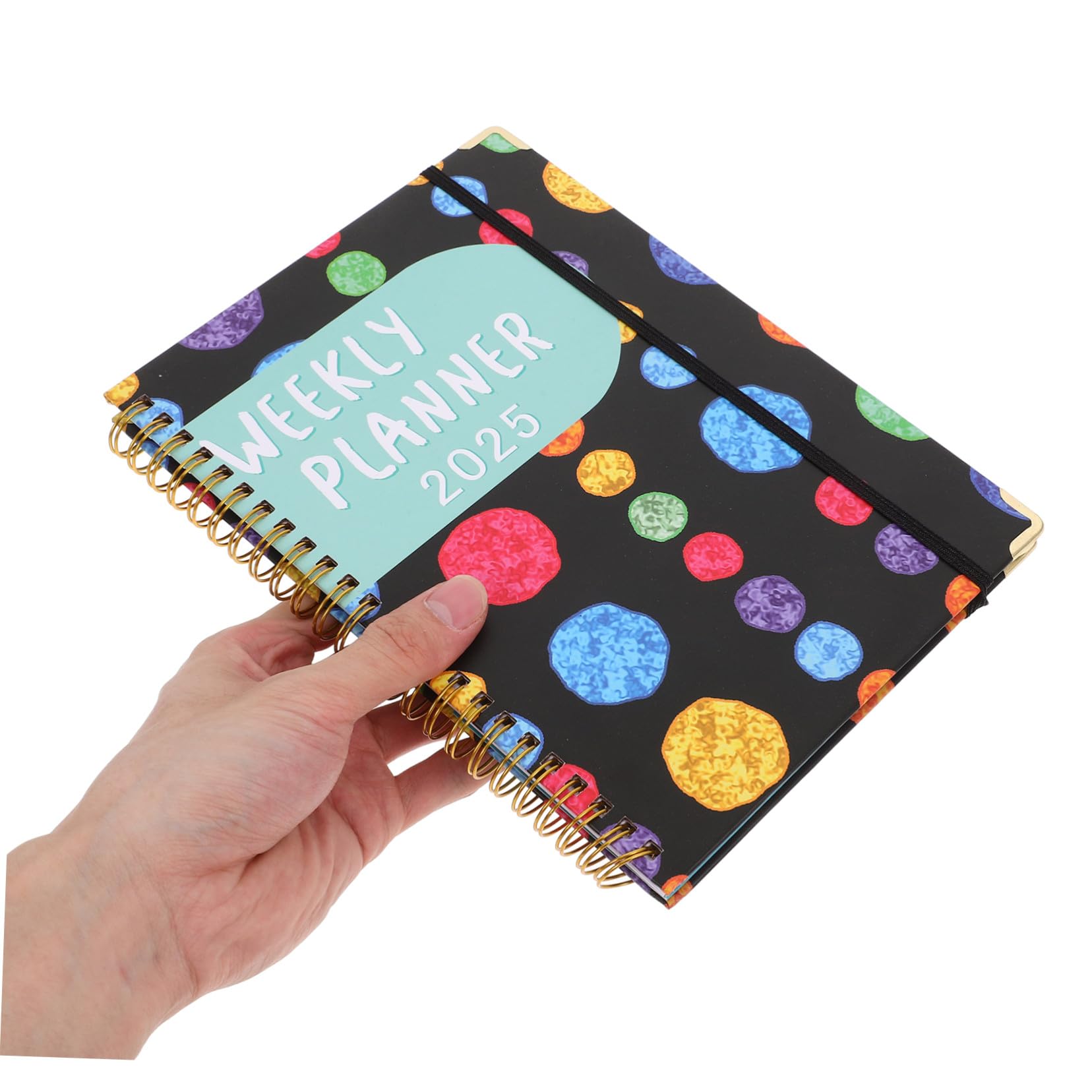 3 Pezzi Planner con Rilegatura Doppia Wire Organizer Mensile e Settimanale per Ufficio Agenda Compatta per Studenti e Professionisti con Copertina Colorata e Design Angoli Quadrati