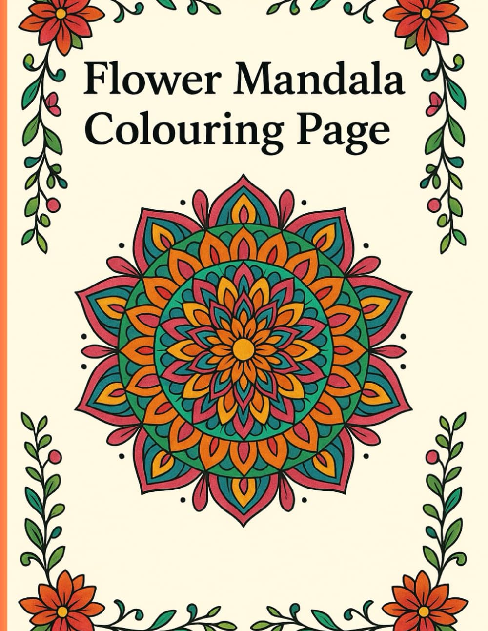 Flower Mandalas Colouring Book: Perfect Fir Mindfulness,Meditation and Focus.