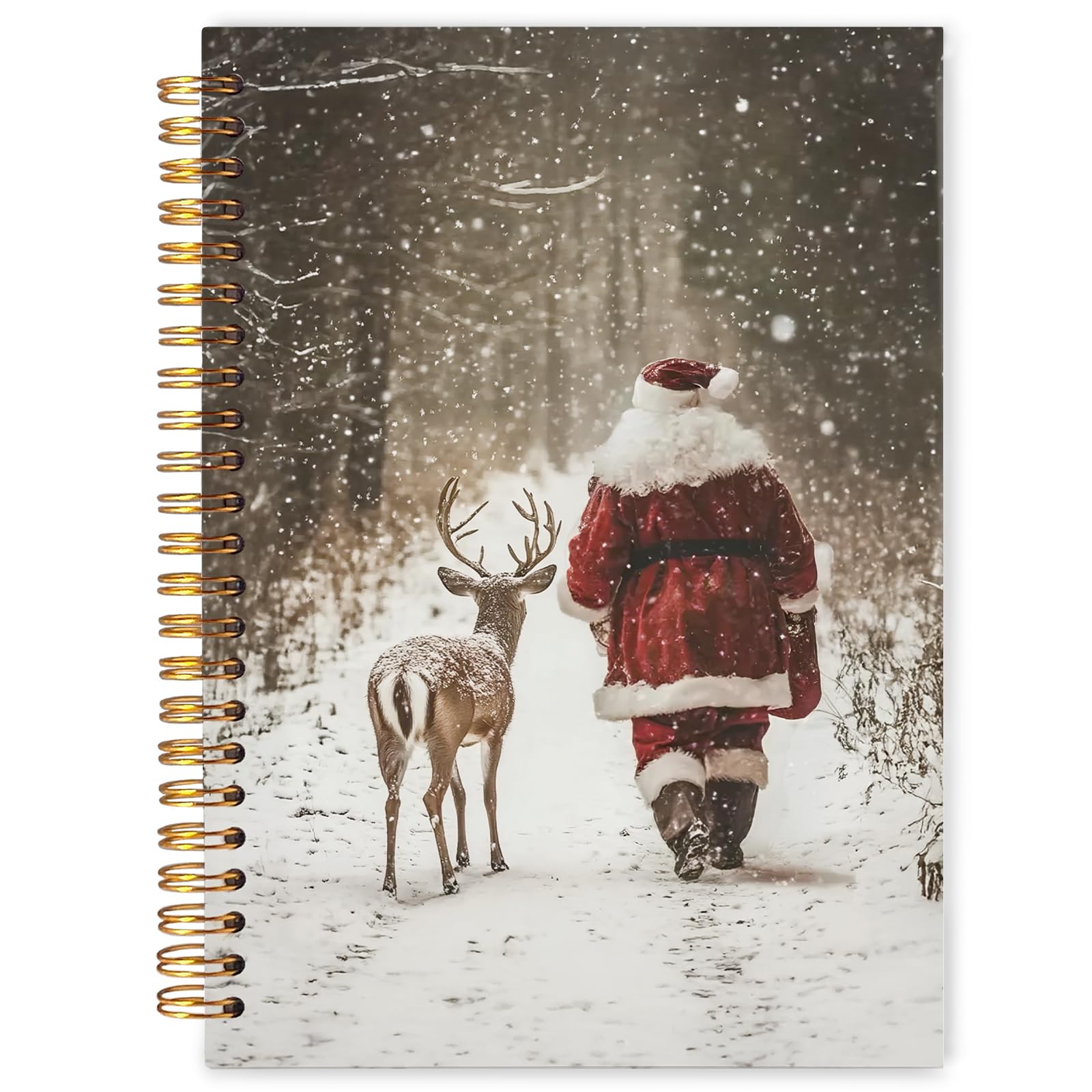 Carnet de notes à spirale renne de Noël 14x21 cm - 8