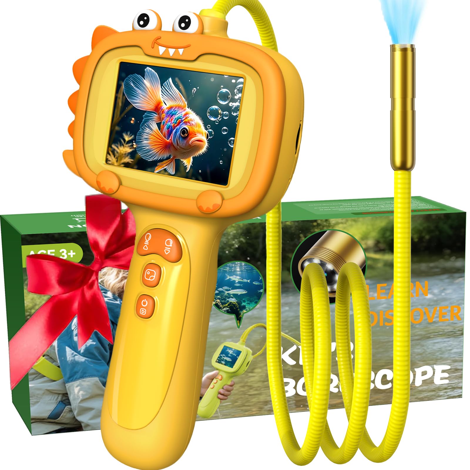 Photo 1 of [DAMAGED] Daxiongmao Borescope Camera for Kids | STEM Educational Toy | Orange