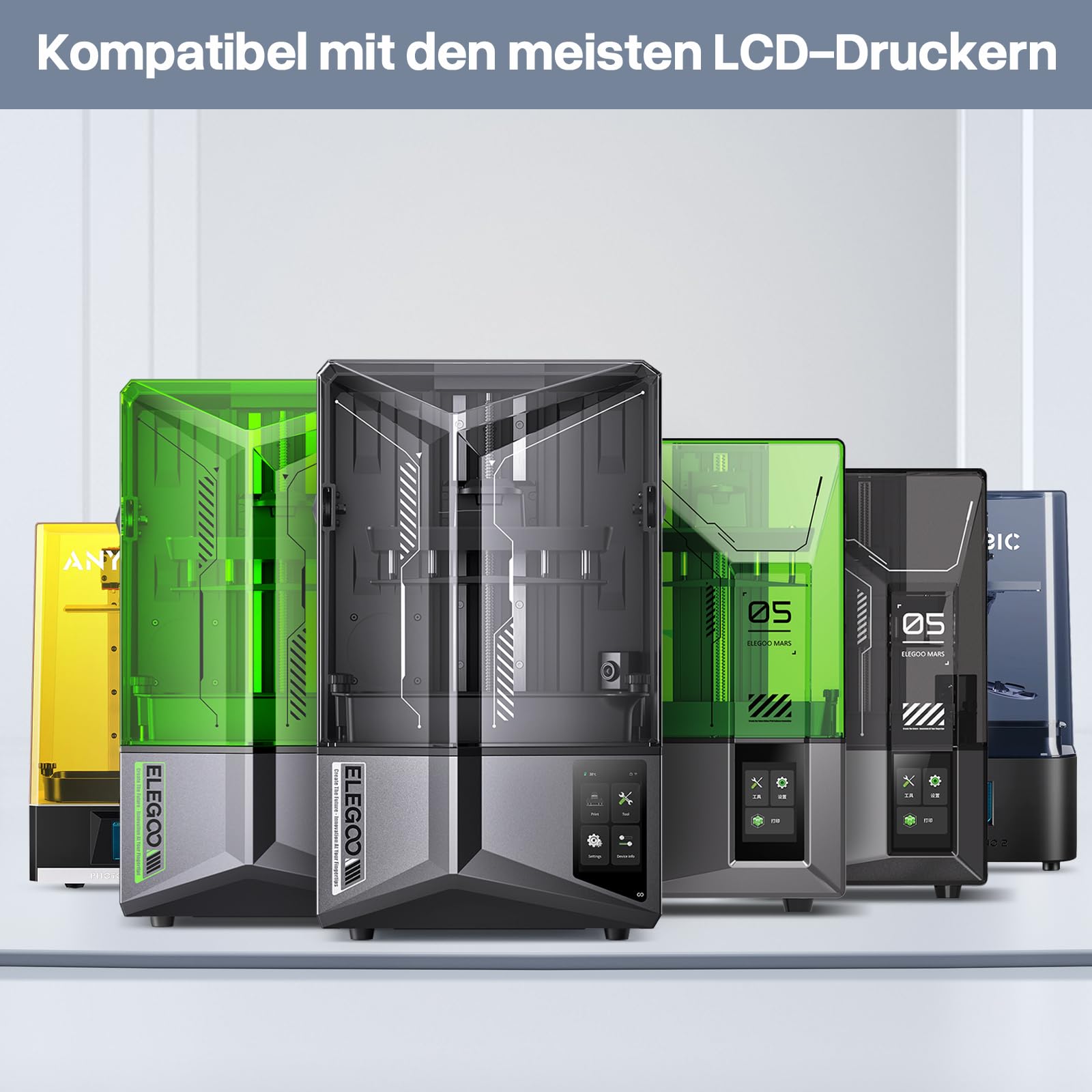 ELEGOO 405nm Żywica podobna do ABS 3.0, LCD UV Rapid Resin o wysokiej precyzji, nie kruchość, zwiększona wytrzymałość i odporność dla drukarki LCD/DLP 3D, fotopolimerowa żywica biała 2000 g