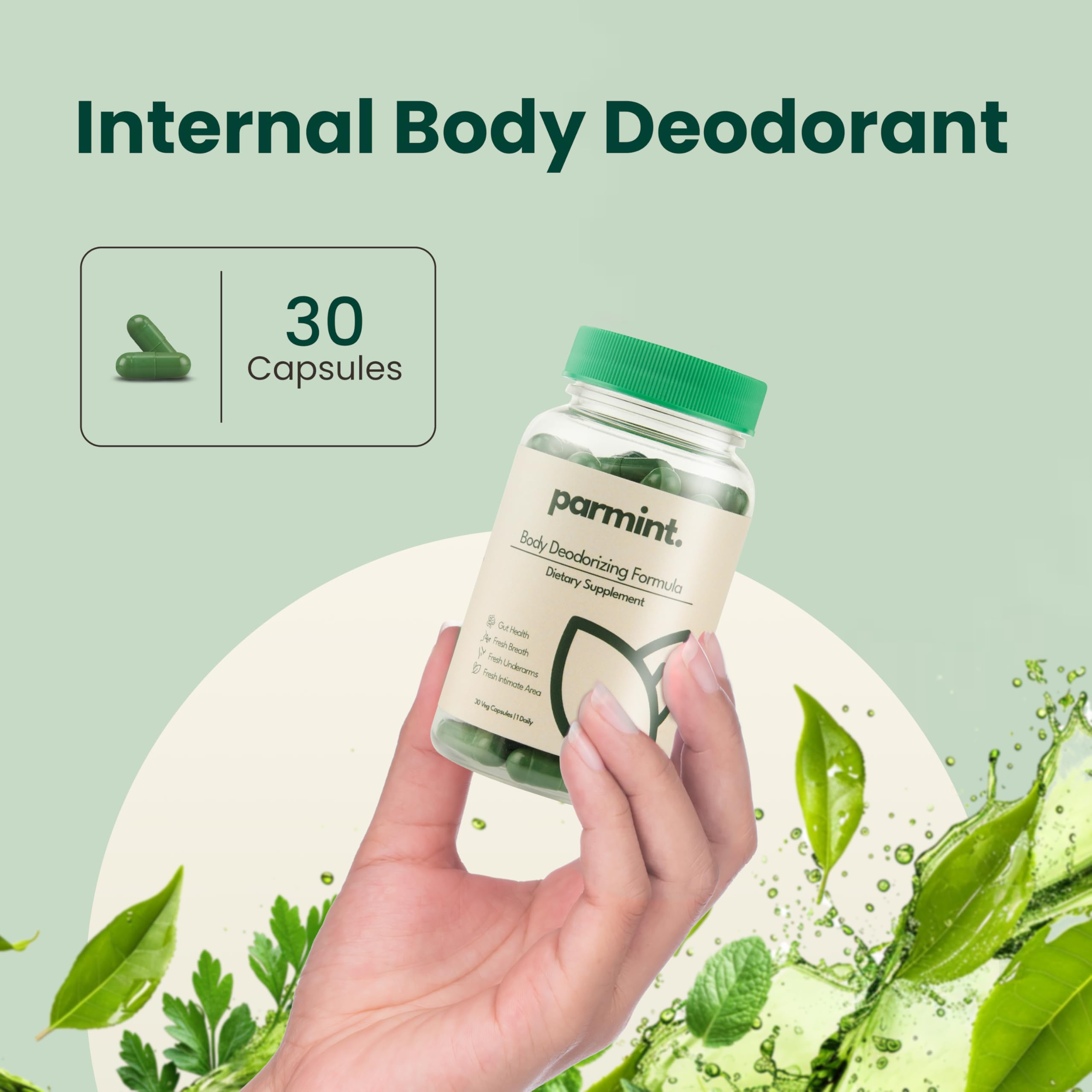 Parmint Chlorophyll Capsules - Internal Deodorant -2 Parmint Chlorophyll Capsules - Internal Deodorant -2