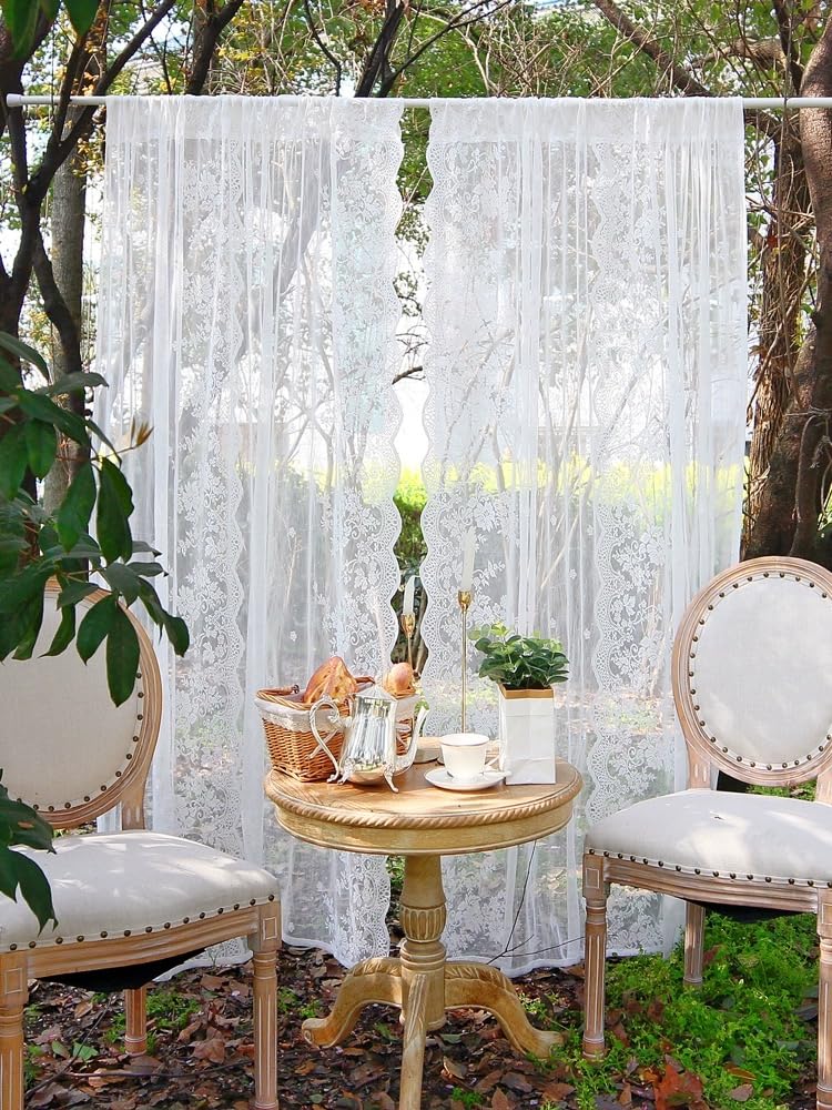 Devola - Tenda da bistrò, effetto lino, con ricamo, semitrasparente, per cucina, stile rustico, vintage, 100 x 60 cm, colore grigio, 1 pezzo