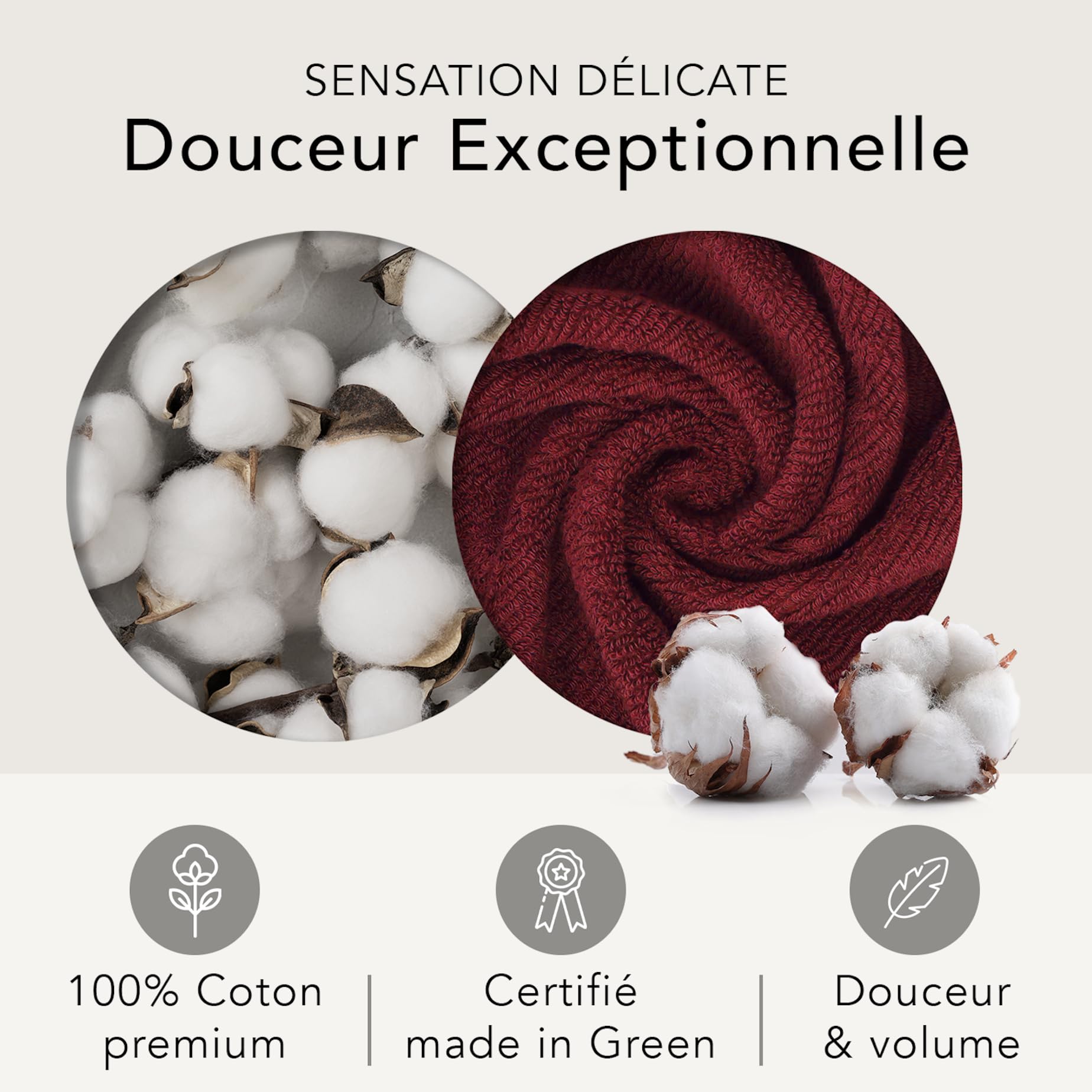 Gant De Toilette Coton Merana Rome Ensemble De Gants De Toilette | Absorbants, Doux Et Non Pelucheux | Gants De Toilette En Tissu éponge De Luxe En Coton Bio Lourd 590 G/m²