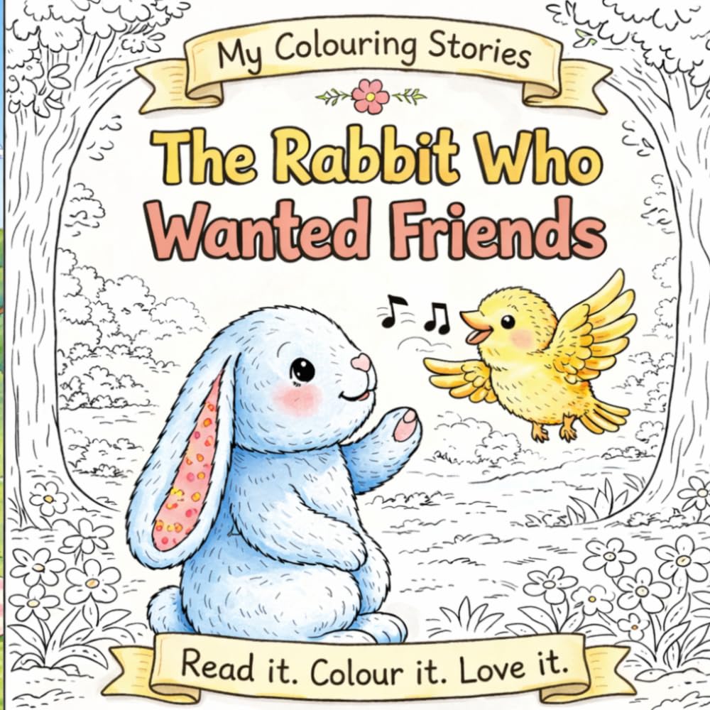 The Rabbit Who Wanted Friends: My Colouring Stories