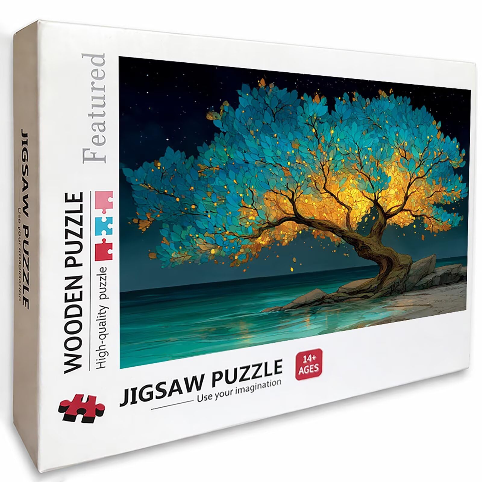 SternenSky Holz Puzzles 122x81cm, Baum Jigsaw Puzzles 3000 Teile für Erwachsene Mit Box, EIN Herausforderndes Rätsel Game, Farbenfrohes Legespiel, Geeignet für die meisten Gruppen, Geschenke, 8-4354