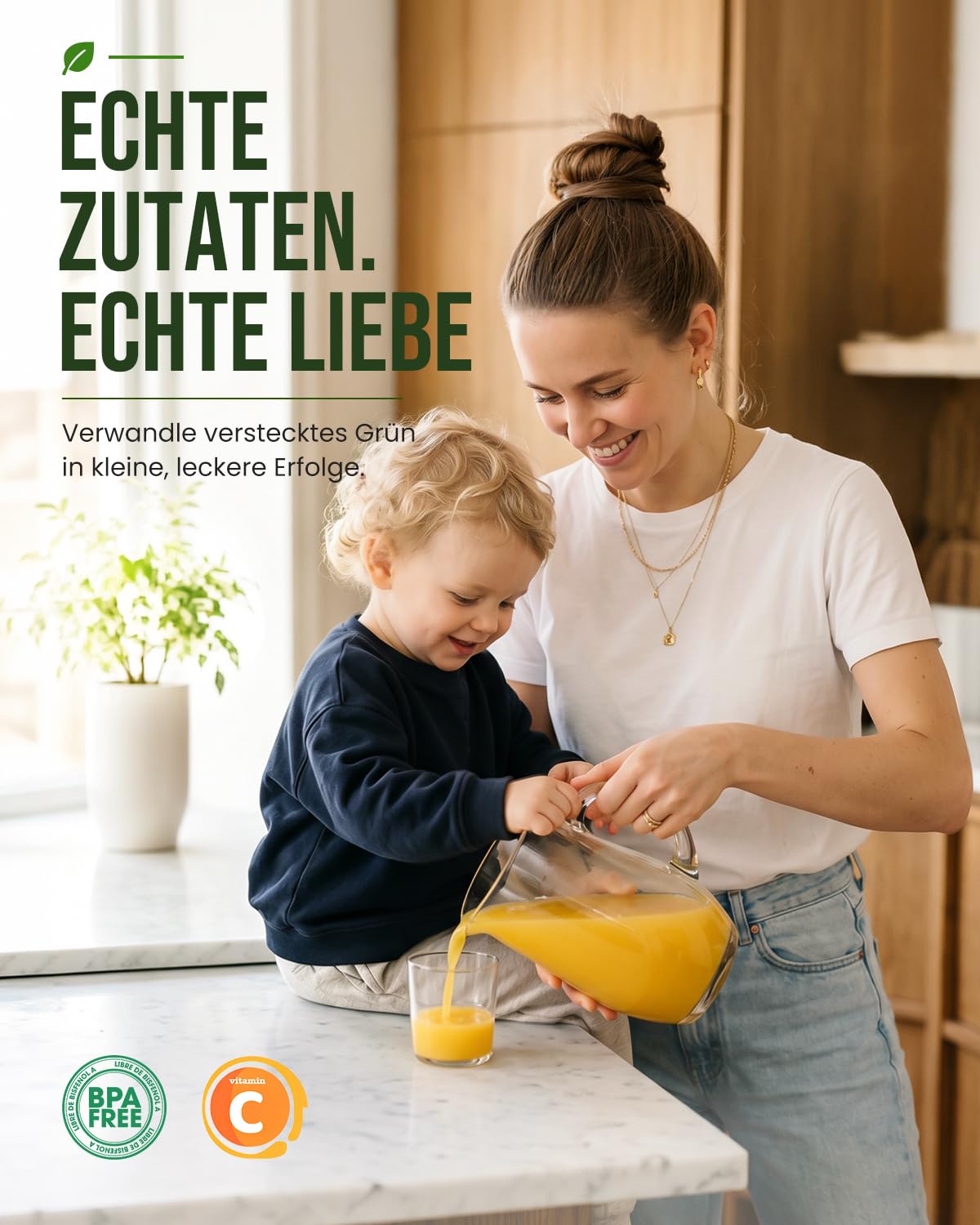 LINKChef Entsafter Slow Juicer, 130 mm große Öffnung, Entsafter Gemüse und Obst, 1,8 L Kapazität, 250W Elektrischer Juicer mit Rücklauffunktion, Leise, Einfache Montage, Leicht zu Reinigen, BPA-frei