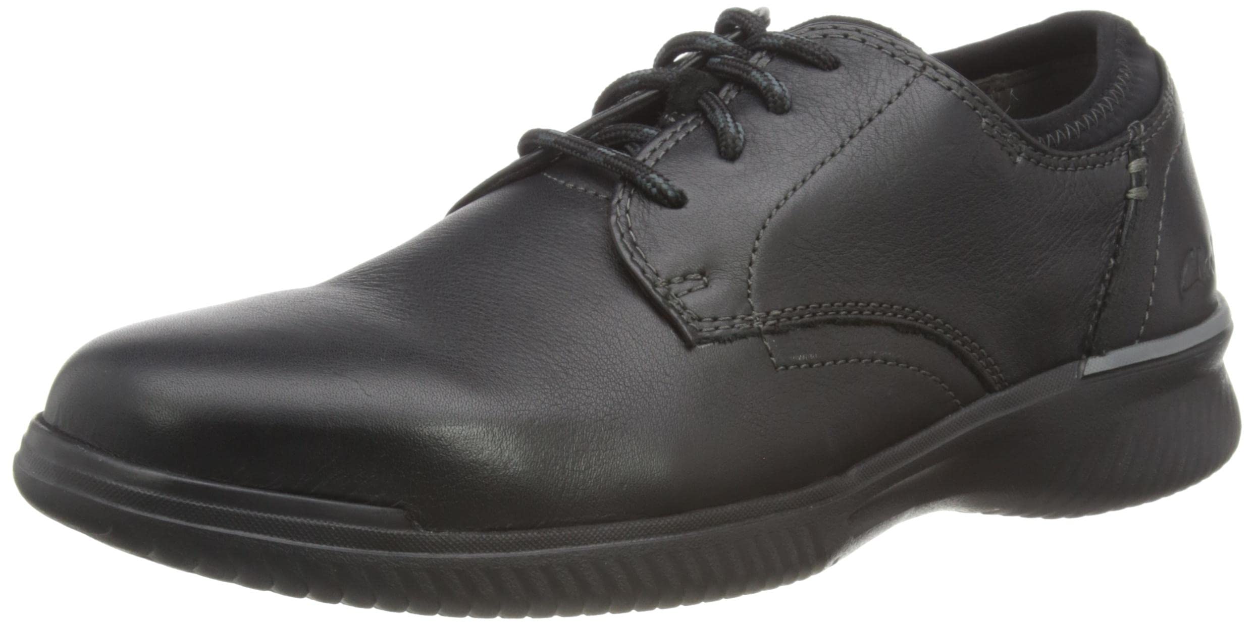 Clarks Donaway Plain, Zapatillas Hombre, Black Leather, 40 EU