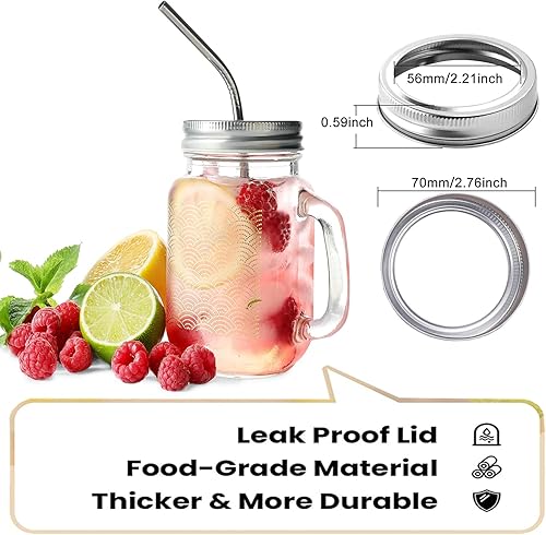 Miniatura 7 de 46 anillos para tarros de conservas de boca regular y ancha, anillos de metal de repuesto para tarros Mason o bandas de metal duraderas y