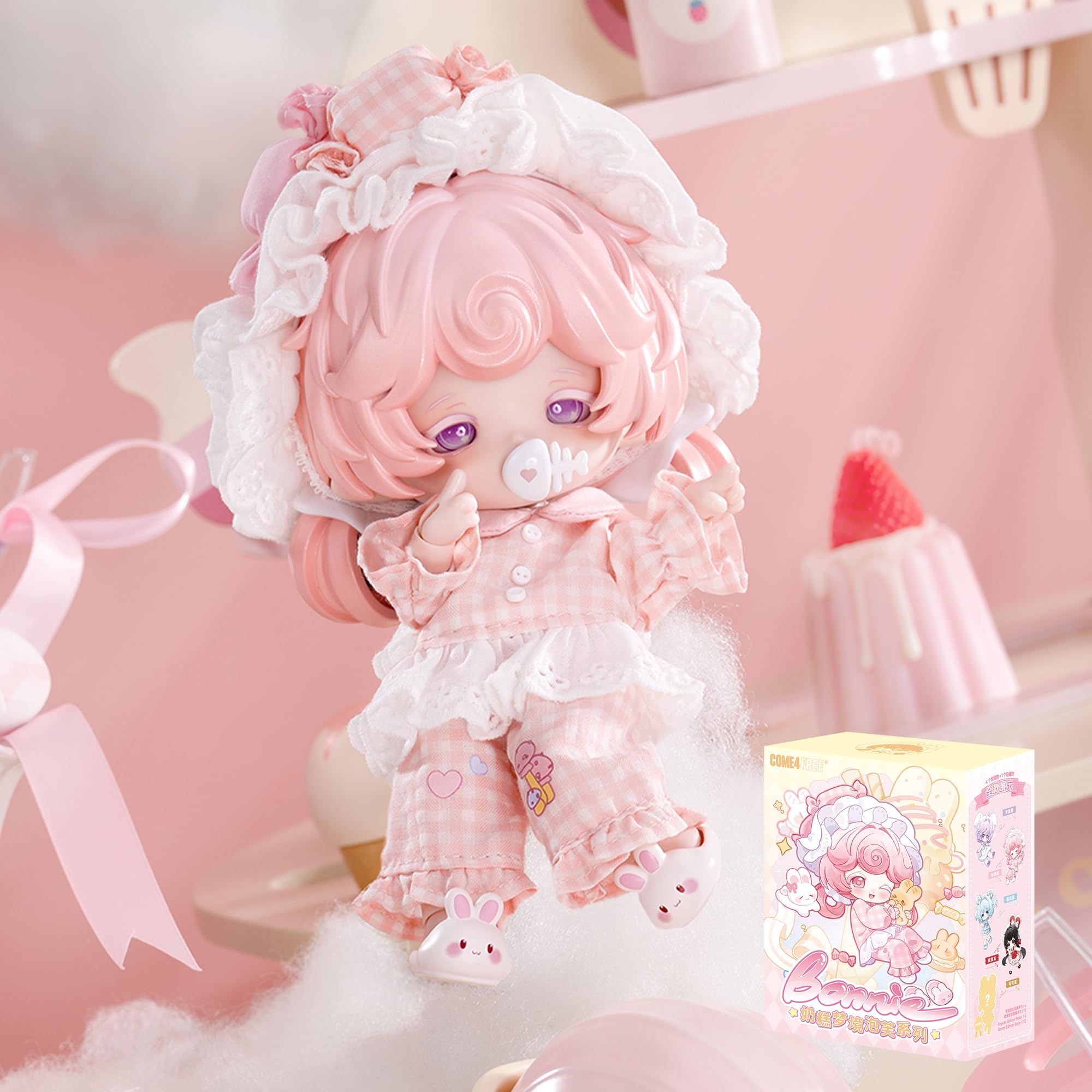 TOYVERSE COME4FREE BJD Bonnie's Fourth Generation Dream Pies Series, FenMianMian, Standard Edition, 1 piece/16 cm, BJD doll, movable dolls with doll clothes, birthday gift, 15+ — image 1