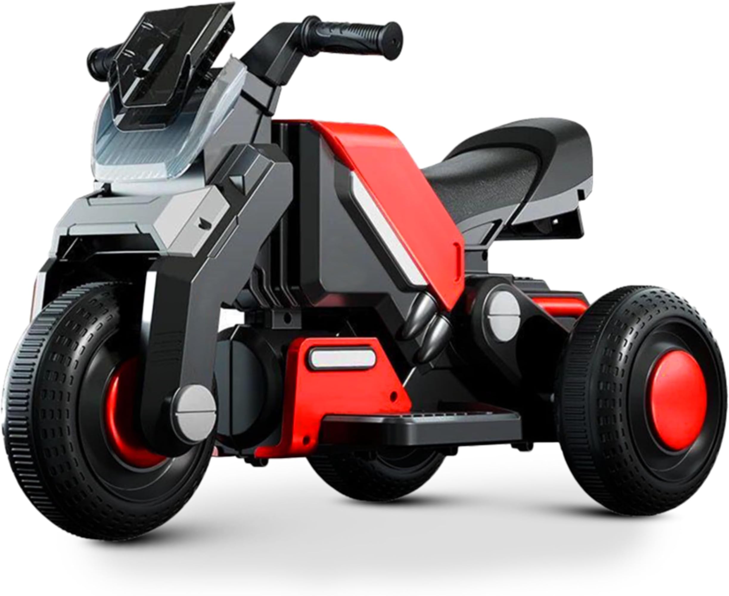 Kidsmate Hyrider 6V Electric Kids Bike with Rechargeable 6.5 Ah Battery Inbuilt Imported Motor Drive | Music Player, Front LED Light & Foot Accelerator Pedal Bike for Ages 1-4 Years