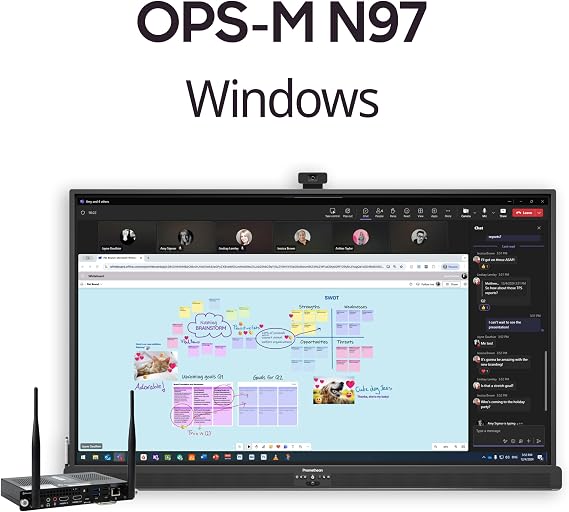 Promethean OPS-M N97 8GB DDR5 RAM, 256GB SSD, UHD Graphics, Wi-Fi 6, Bluetooth 5.2, 4K HDMI, OPS Slot-in PC Module for Interactive Displays