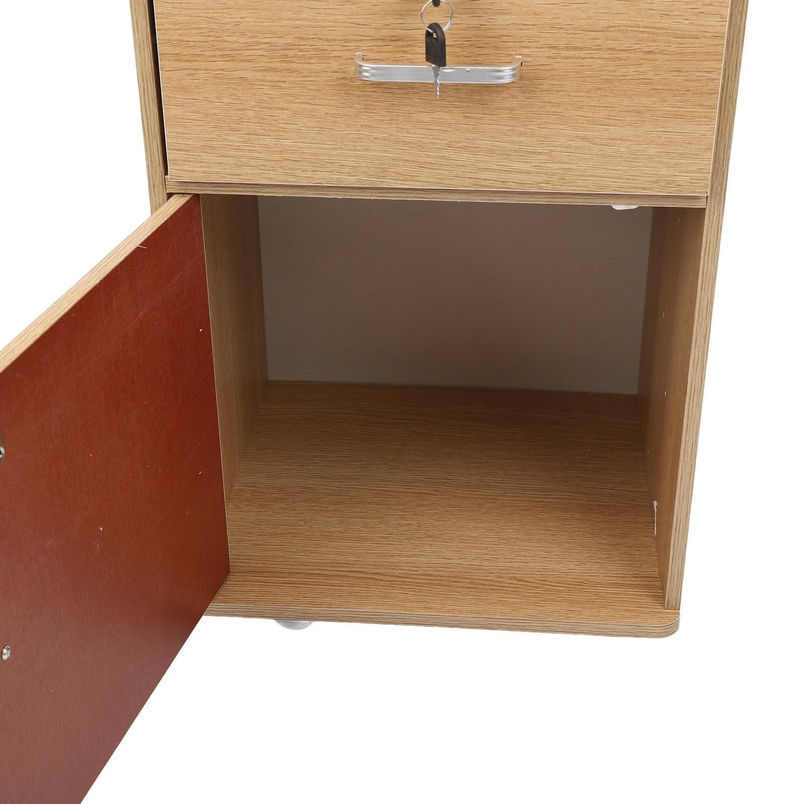 Schedario, Schedario Verticale Mobile Sotto la Scrivania con Ruote, Serrature e Cassetti Multistrato per Cartelle A4, Formato Lettera e Sospese, Carrello Portadocumenti per Ufficio Domestico
