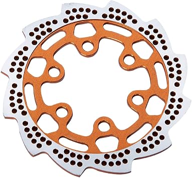 Aluminum 7075-T6 Rear Brake Disk Upgrades Part for 1/4 Promoto MX Motorcycle Dirt Bike RTR FXR LOS06000 LOS06002,Alloy 7075-T6 Rear Brake Disk Hops Up,Orange