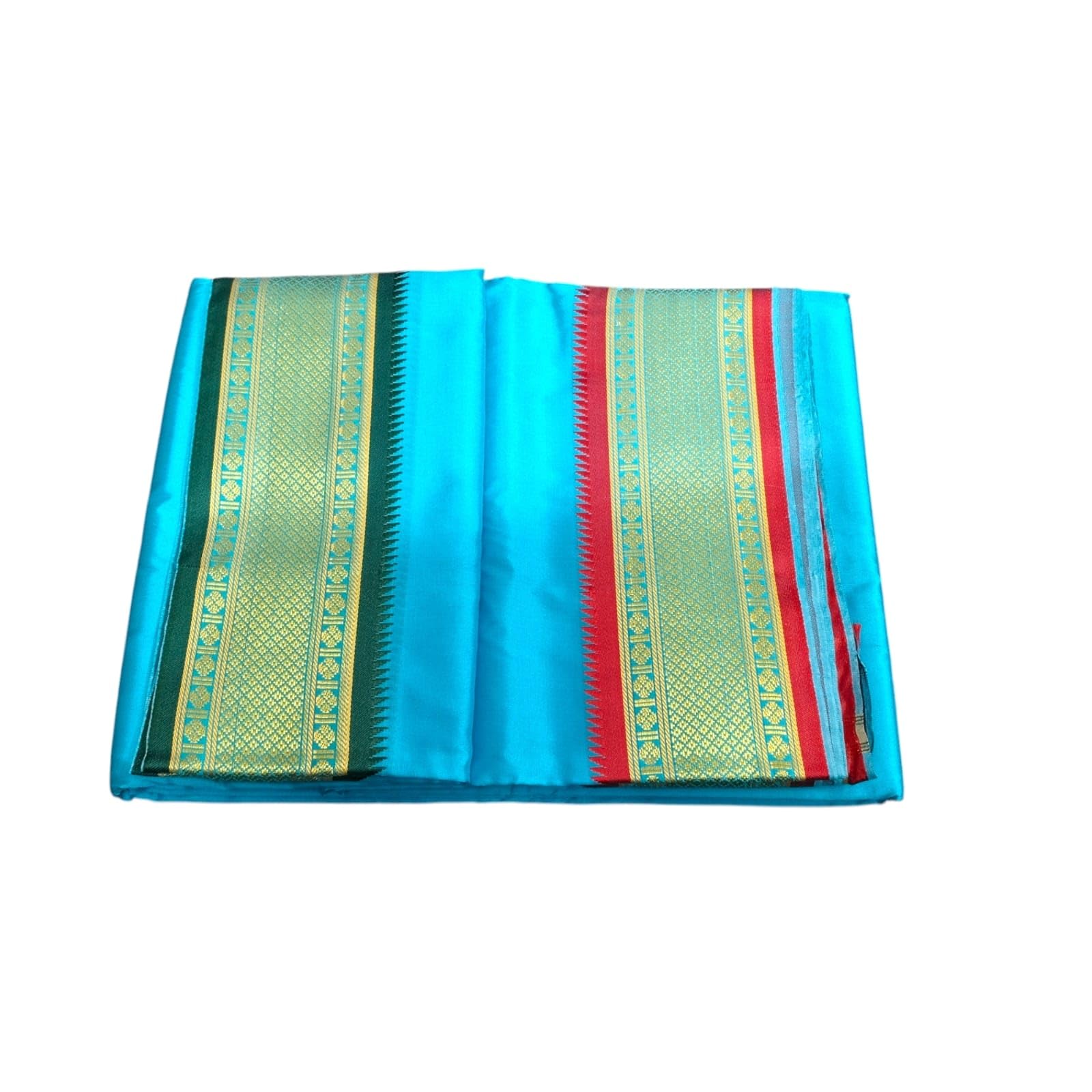 Traditional Fancy Man Silk Dhoti & Dupatta With Ganga Jamuna Border-picture-28