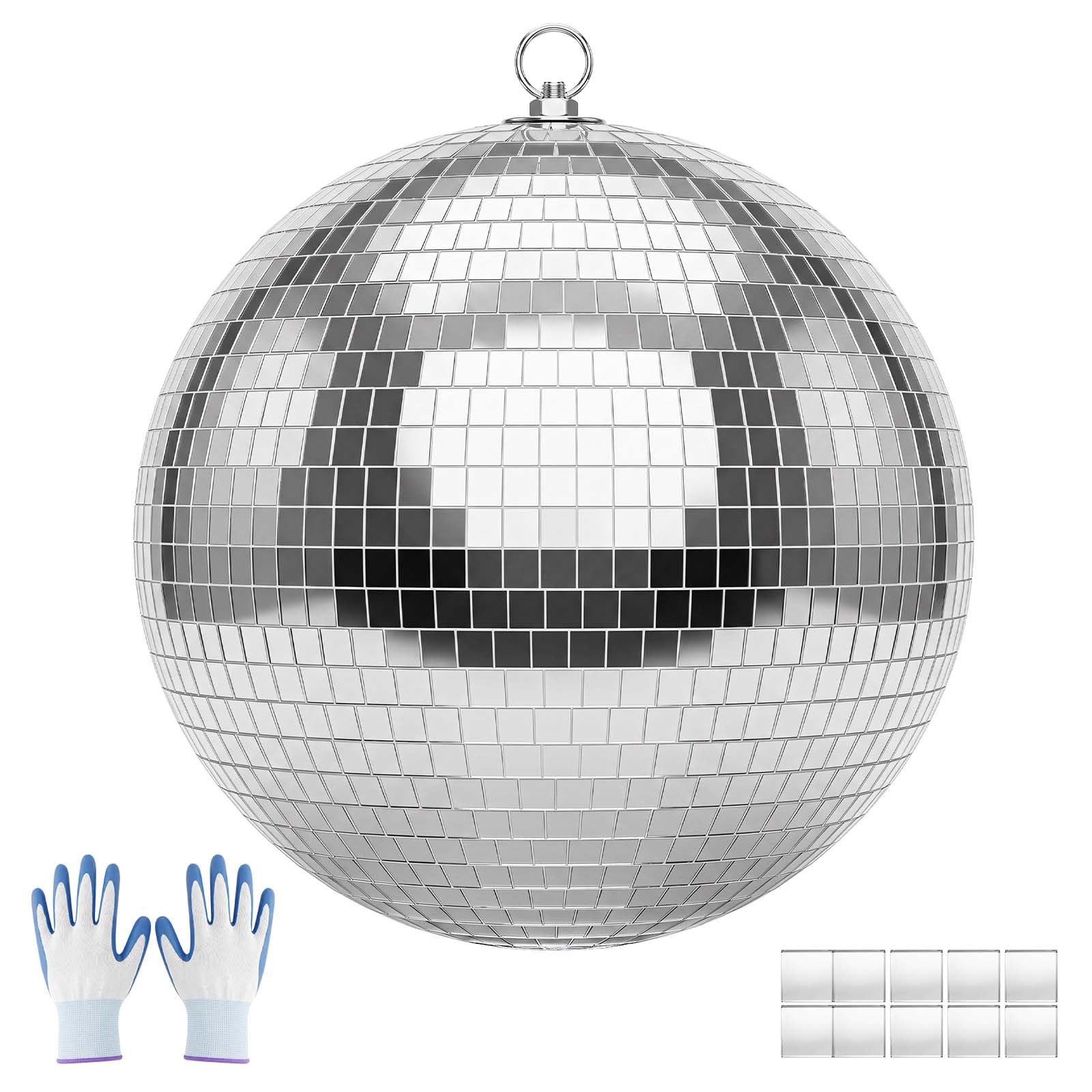 VEVOR Bola de Discoteca Diámetro de 300 mm Bola Disco de Espejos Plateada