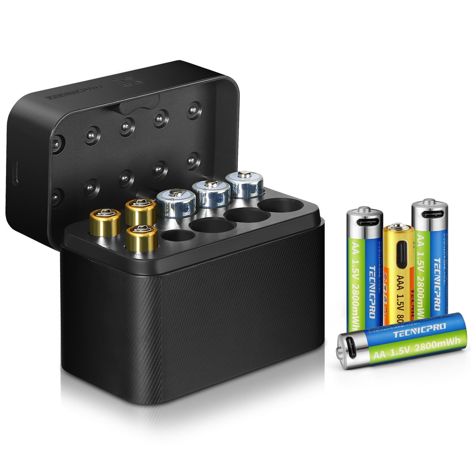 Amazon | 充電器付き充電式単 3・単 4 電池セット 2800mWh 単 3 *6 本 