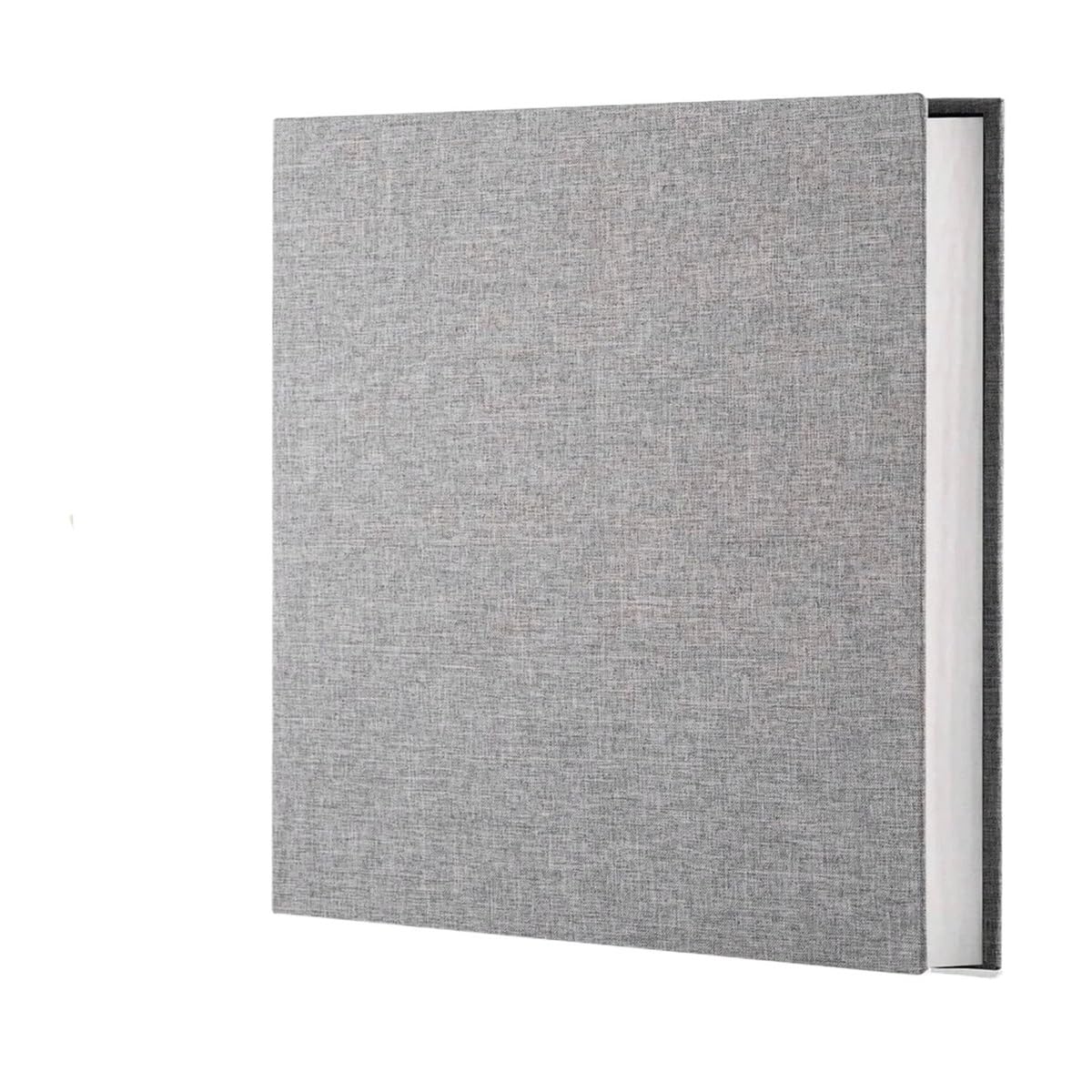 Photo Album Self Adhesive 11x10.6 Scrapbook 40 Pages Linen Cover DIY(Grey)