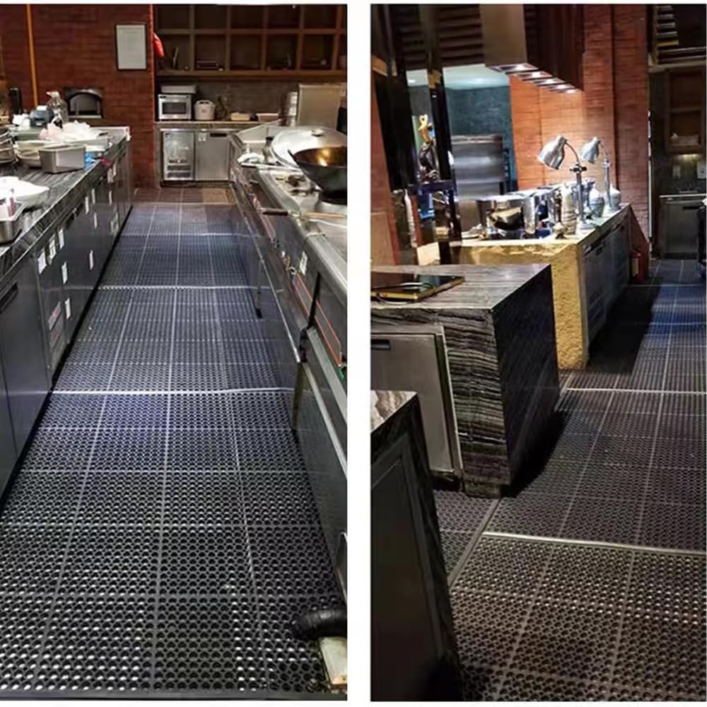 Anti-Fatigue Rubber Floor Mat - NANBOWANG Commercial Grade Grease Resistant Non-Slip Recycle Tyre Floor Mats for Restaurant Kitchen Bar Garden Outdoor Wet Area (40"X80") — Amazon image 7