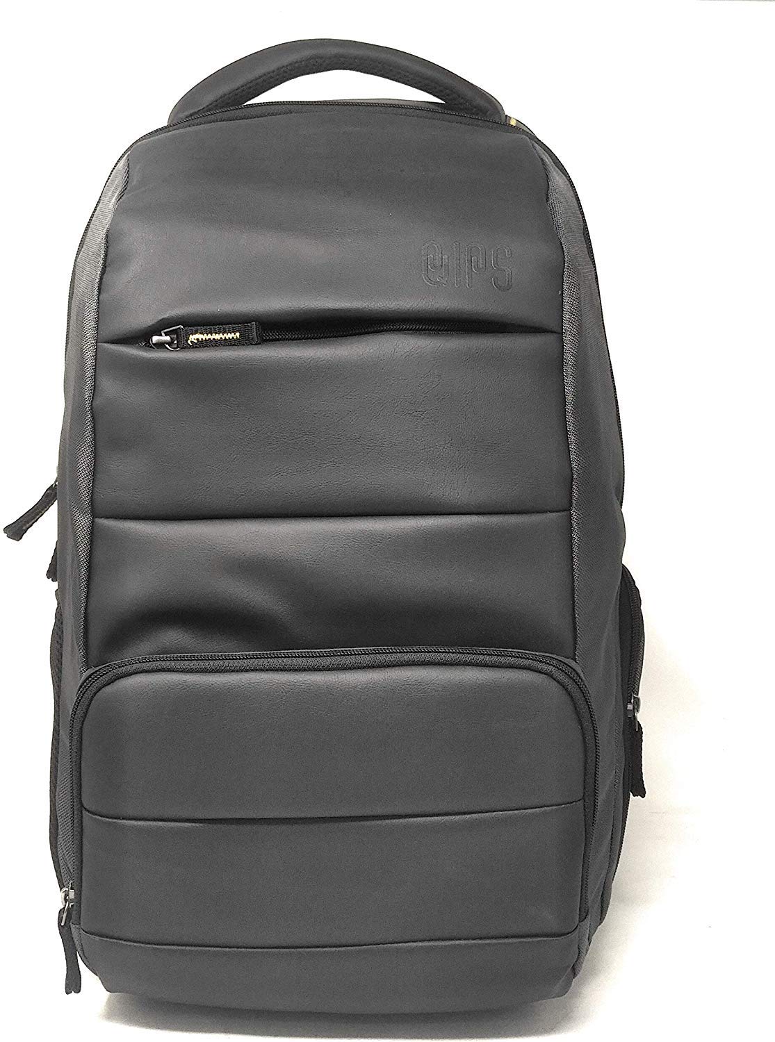 QIPS 30 Ltrs Premium Laptop Backpack with YKK Zipper and PU Leather Front, Grey (B083FSGR68) Amazon Price History, Amazon Price Tracker