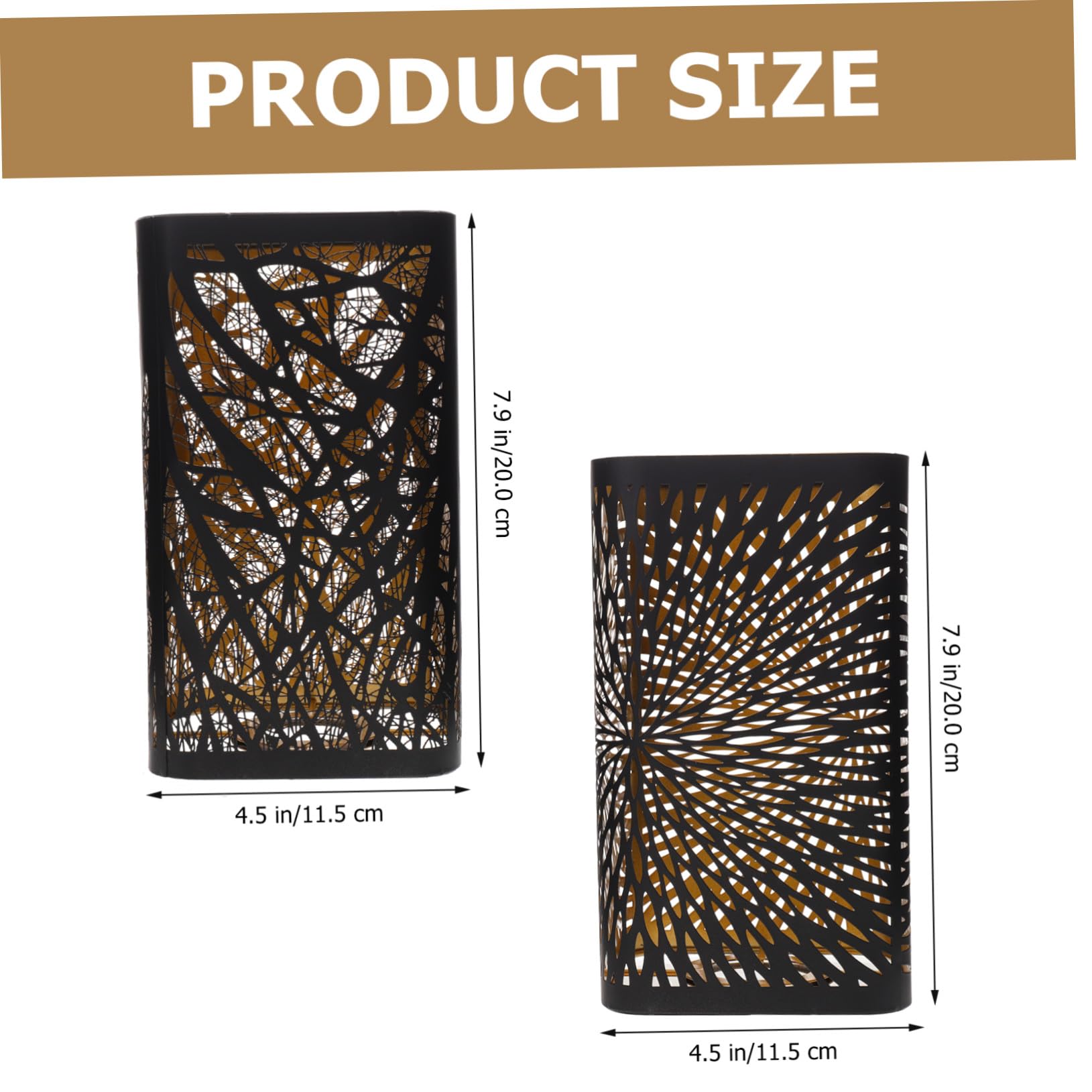2 Piezas Pantallas De Lámpara Cuadradas y Huecas De Metal Negro Para Lámparas De Escritorio Pantalla De y Negra Para Iluminación De Oficina