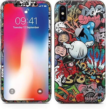 Amazon Iphonex アイフォン X 全面スキンシール フル 背面 側面 正面 液晶 ステッカー スマホカバー ケース 保護シール スマホ スマートフォン クール 英語 イラスト 文字 スキンシール 通販