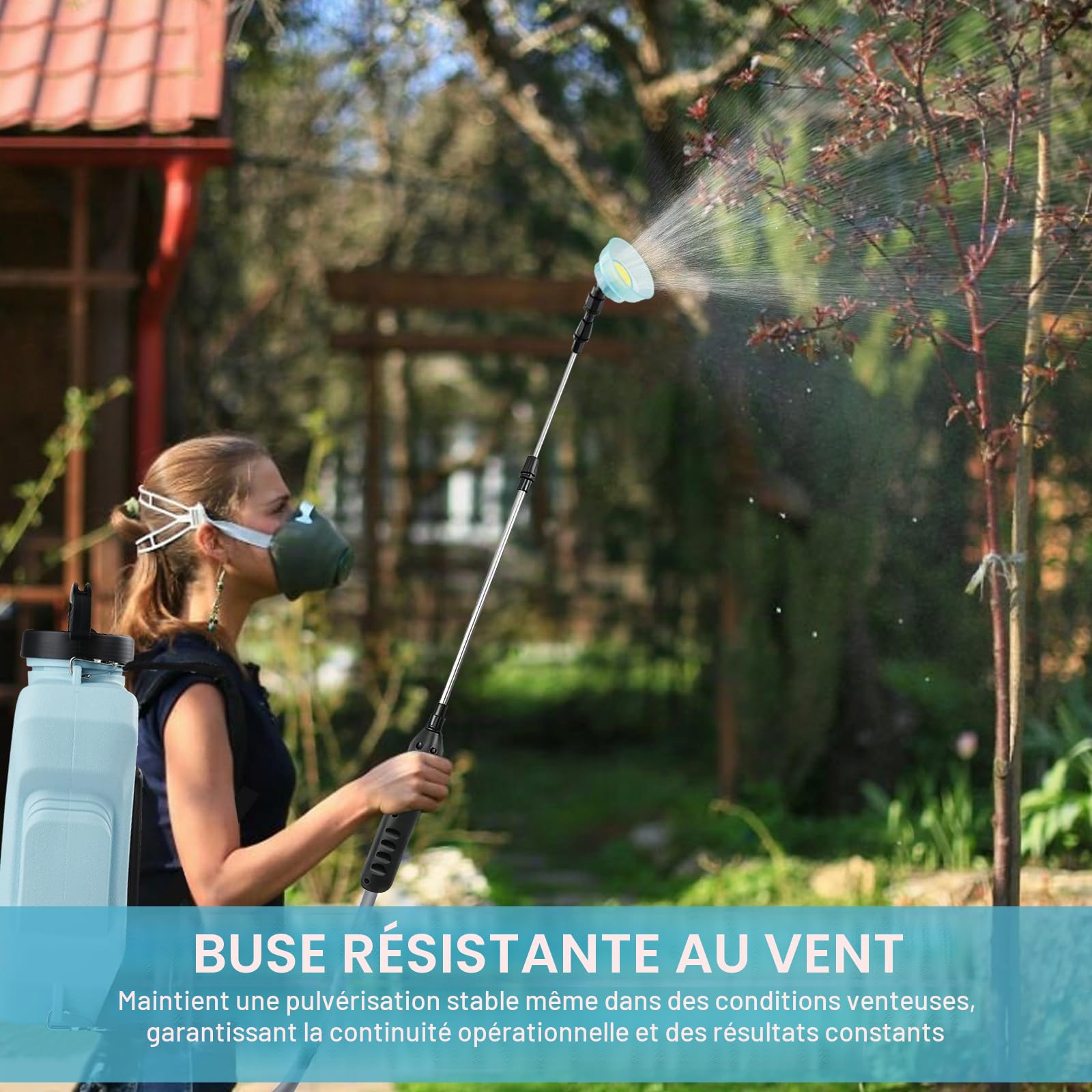 Pulvérisateur électrique à dos de capacité 12 L pour jardinage (batterie intégrée : 2000 mAh)
